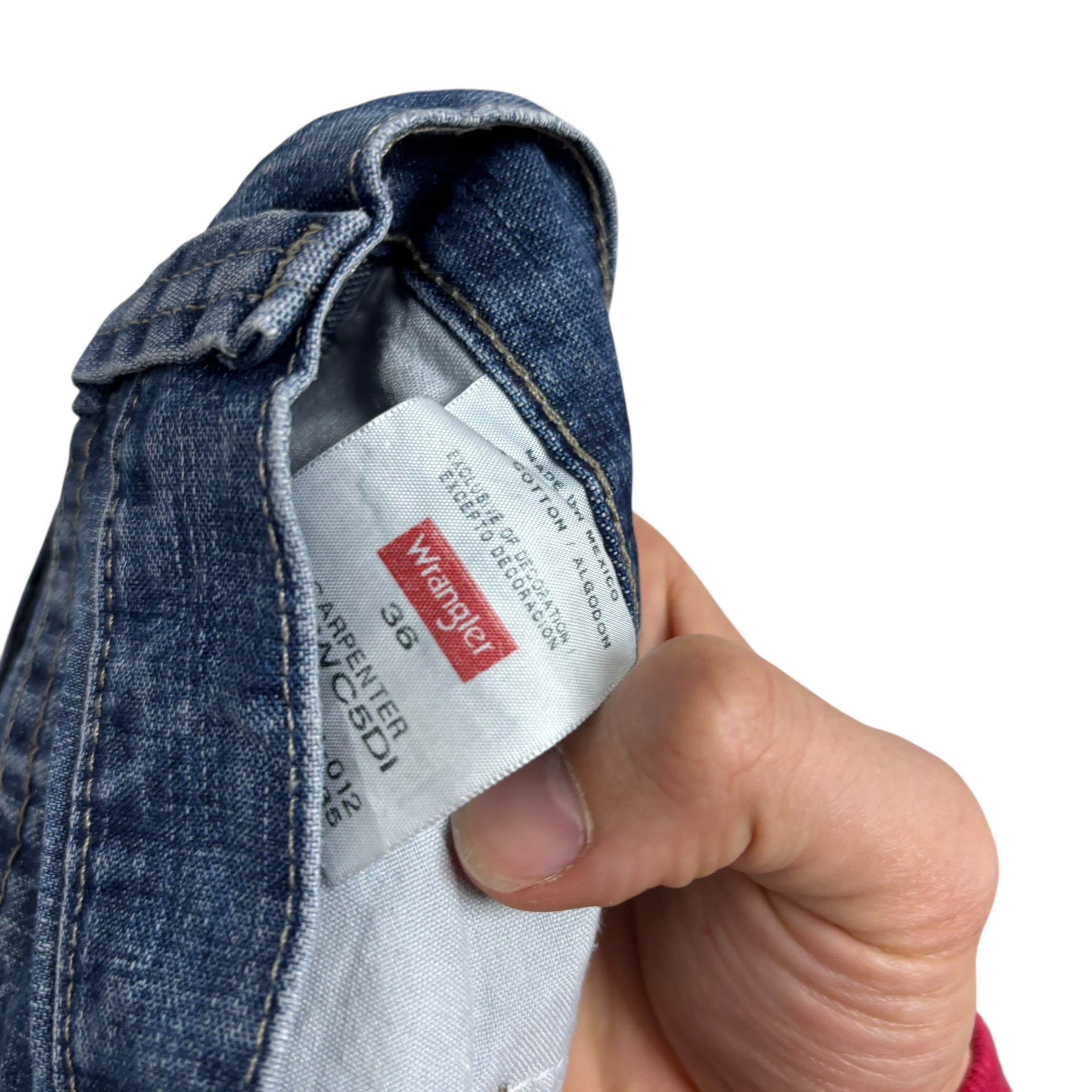 Wrangler Baggy Jorts W36 Mens Mid Blue Denim Shorts Relaxed Fit Carpenter