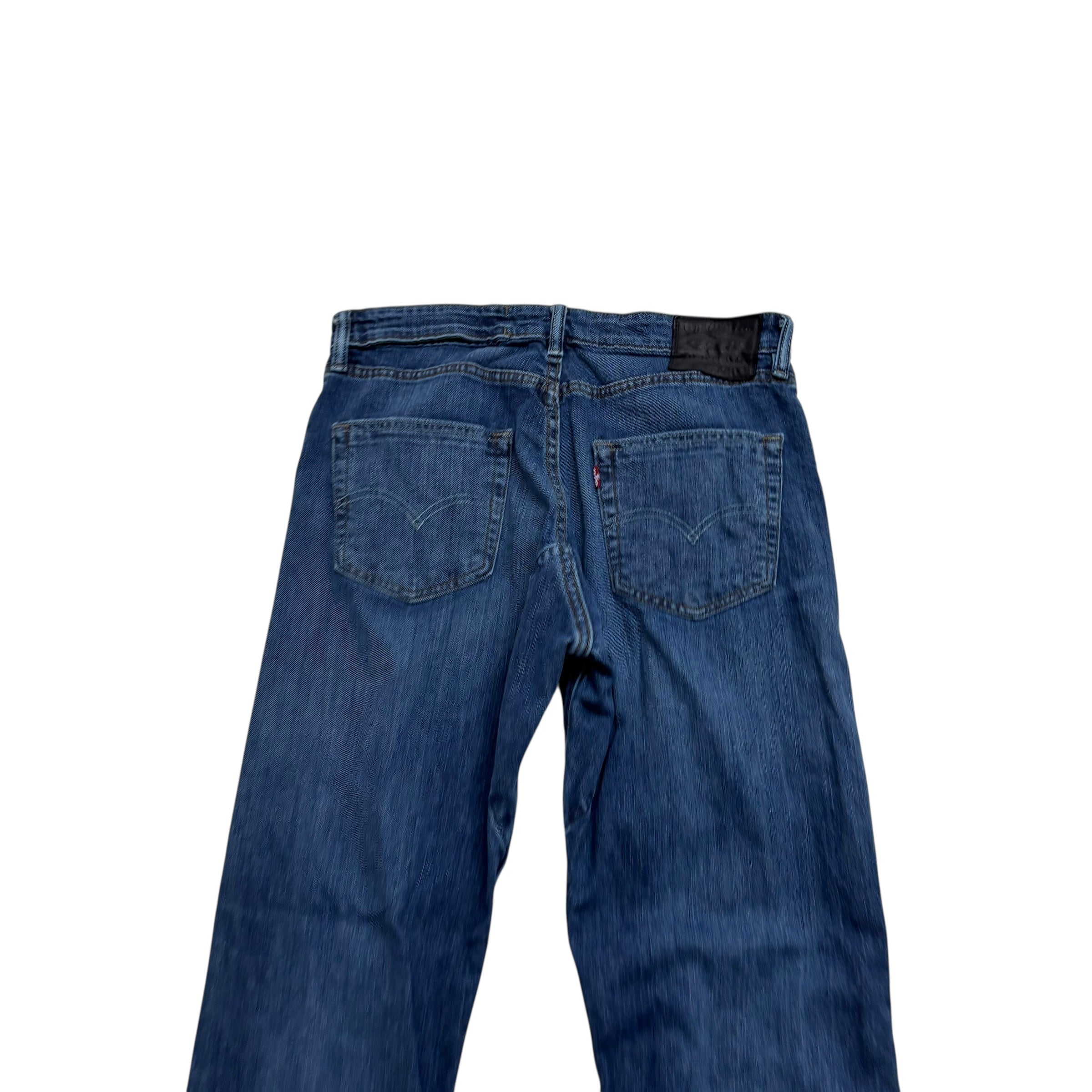 Levis 504 Commuter Jeans W32 L29 Mens Dark Blue Regular Fit Stretch Denim (E)