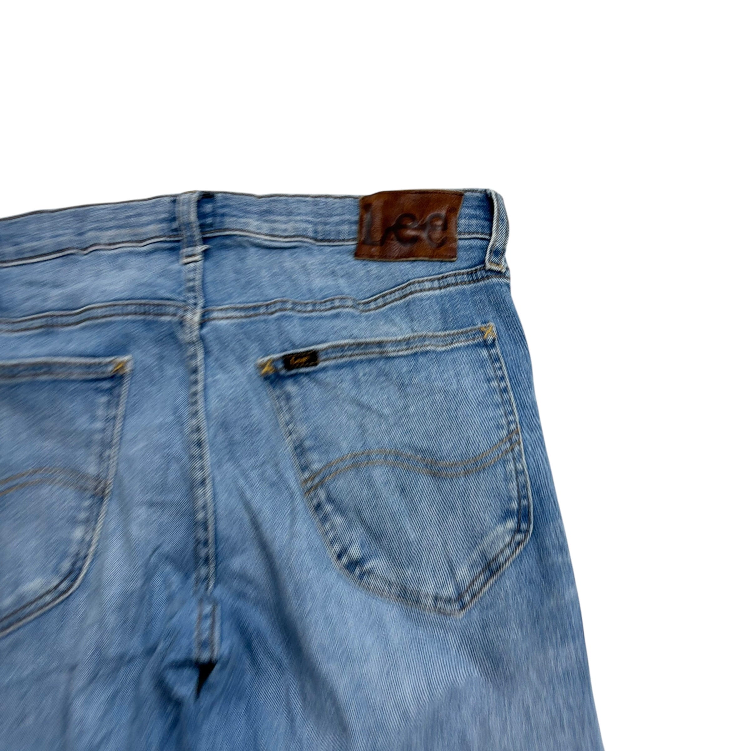Lee Jeans W32 L34 Mens Light Blue Slim Fit Stretch Denim