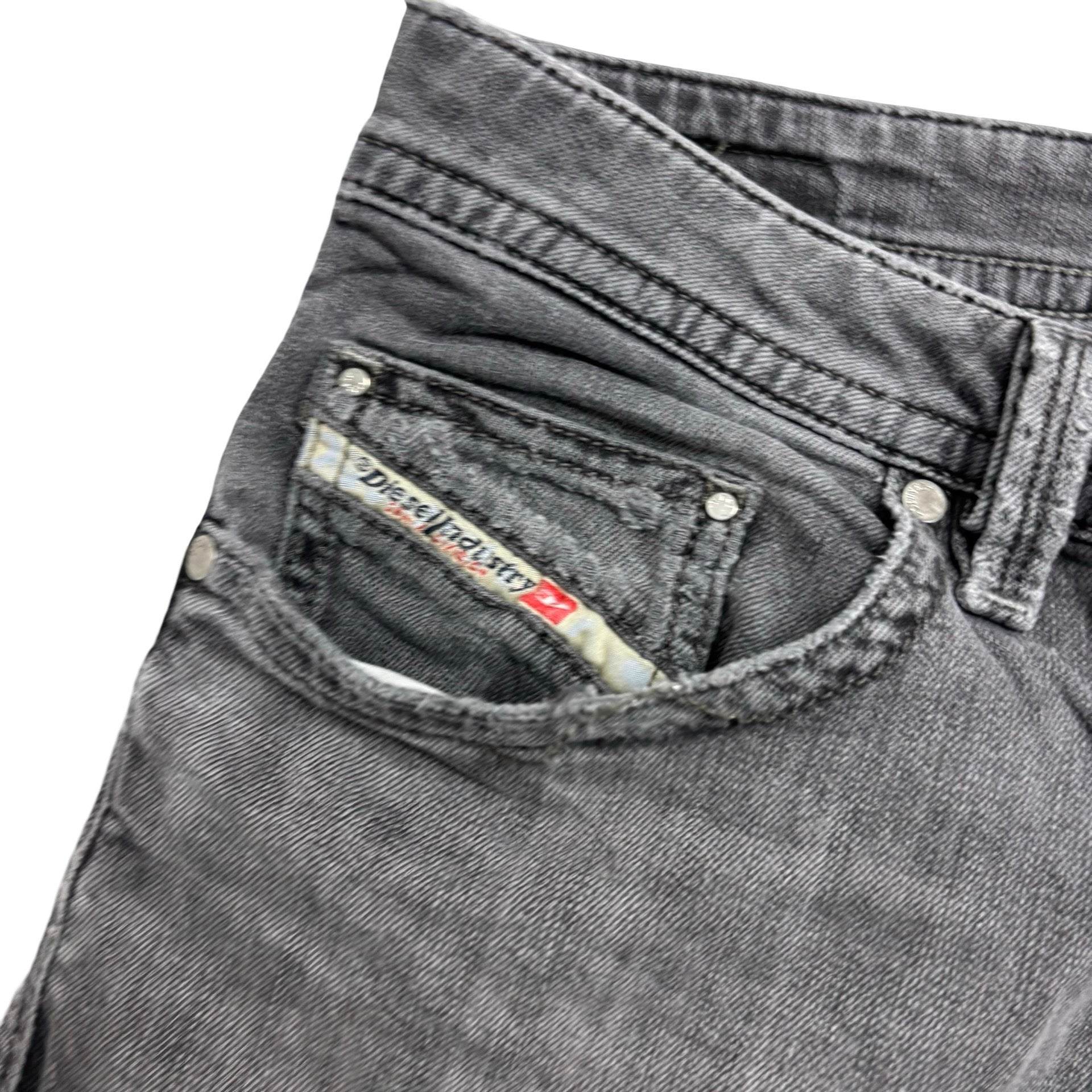 Diesel Thavar Jeans W34 L31 Mens Grey Slim Skinny Fit Stretch Denim