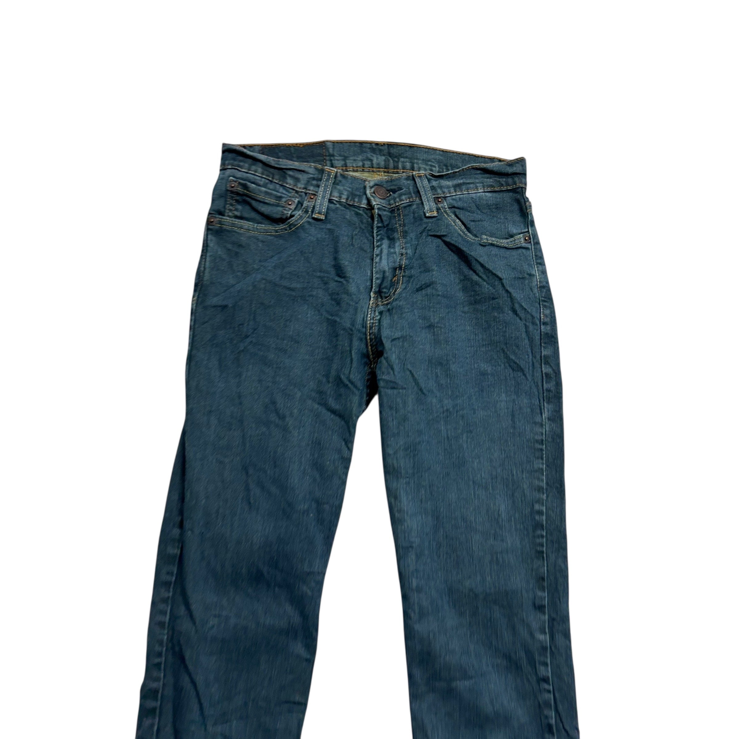 Levis 511 Jeans W28 L32 Mens Dark Blue Slim Fit Stretch Denim (E)