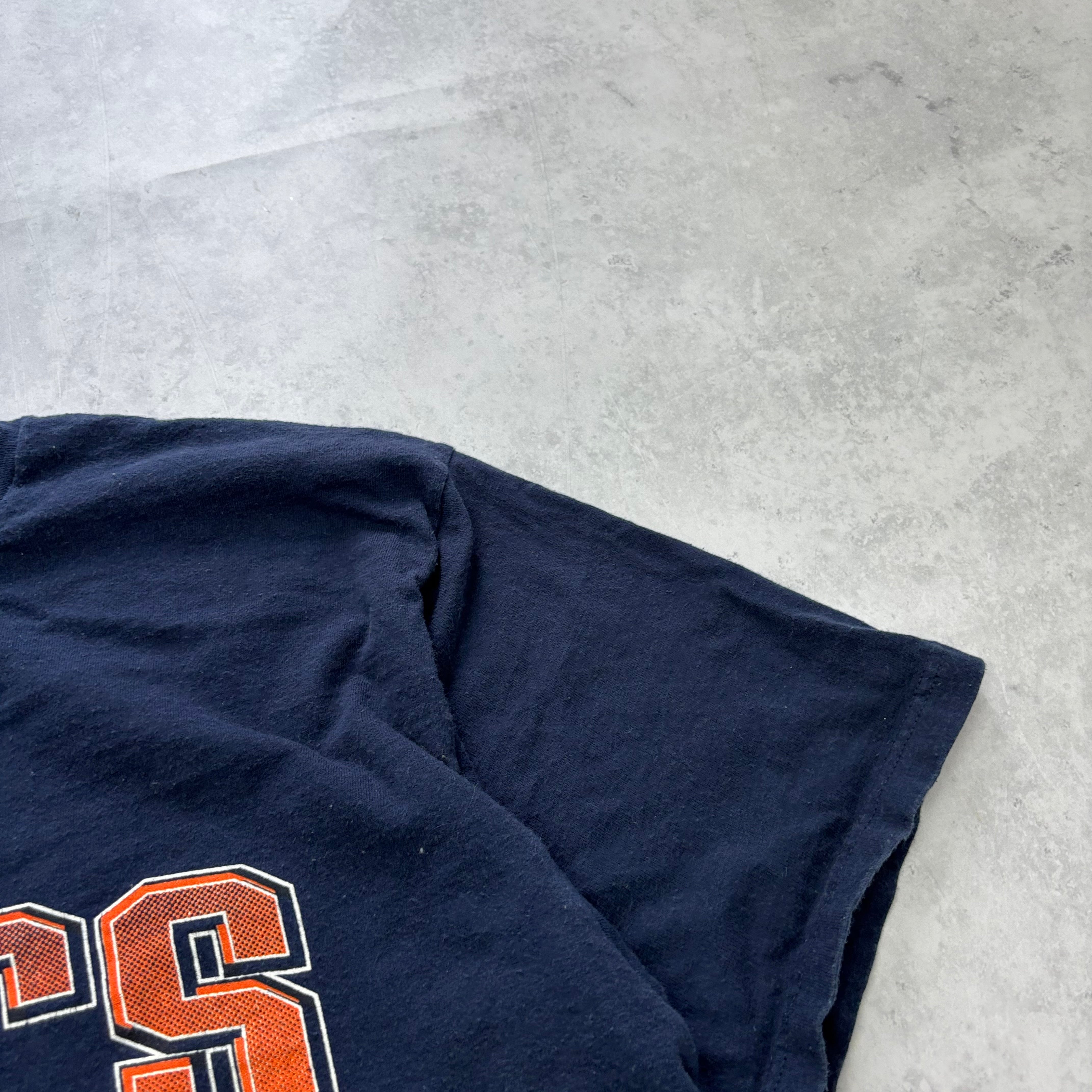 Vintage T Shirt Mens XL Navy Blue Graphic Print 90s NFL Chicago Bears