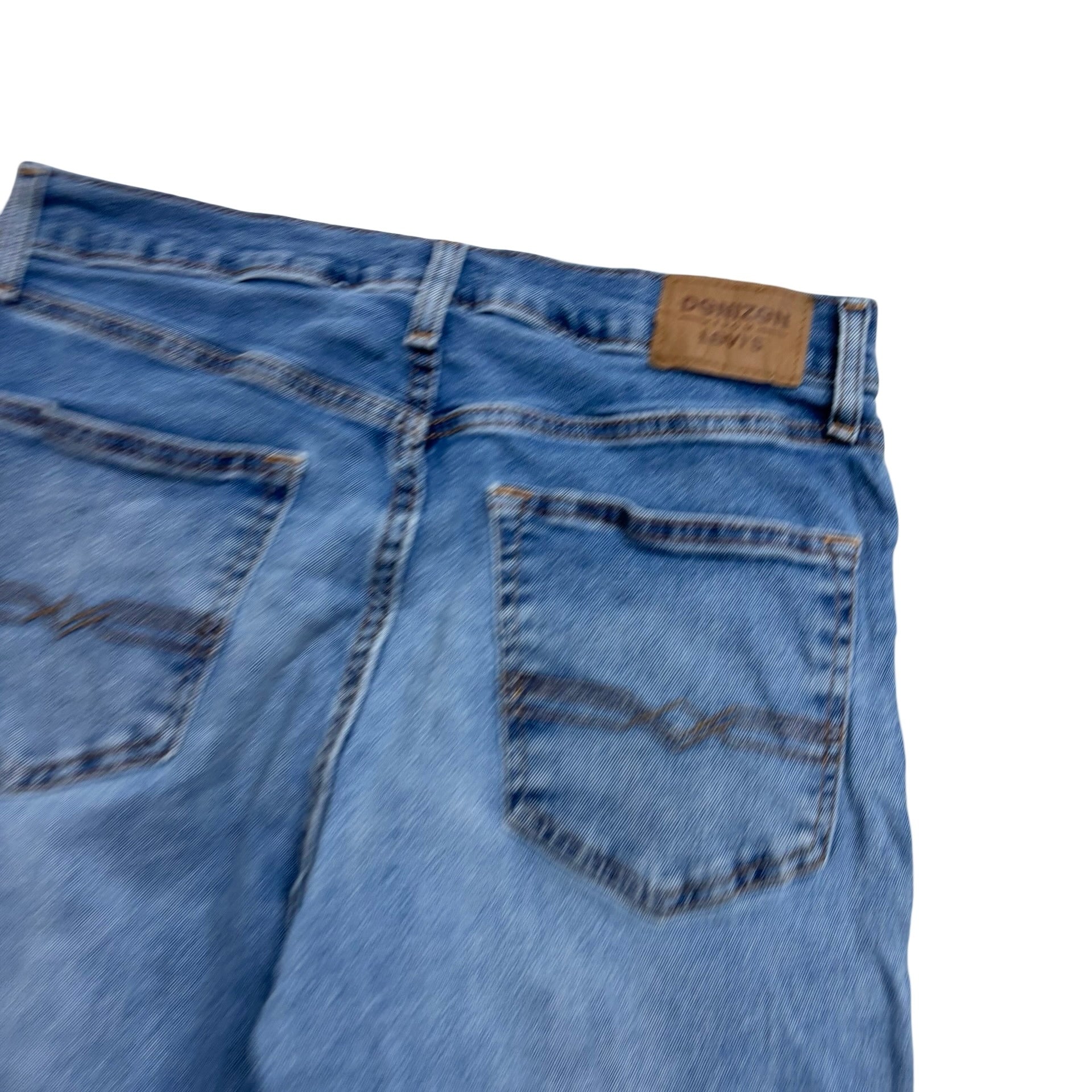 Levis Denizen Jeans W32 L31 Mens Mid Blue Athletic Tapered Fit Stretch (E)