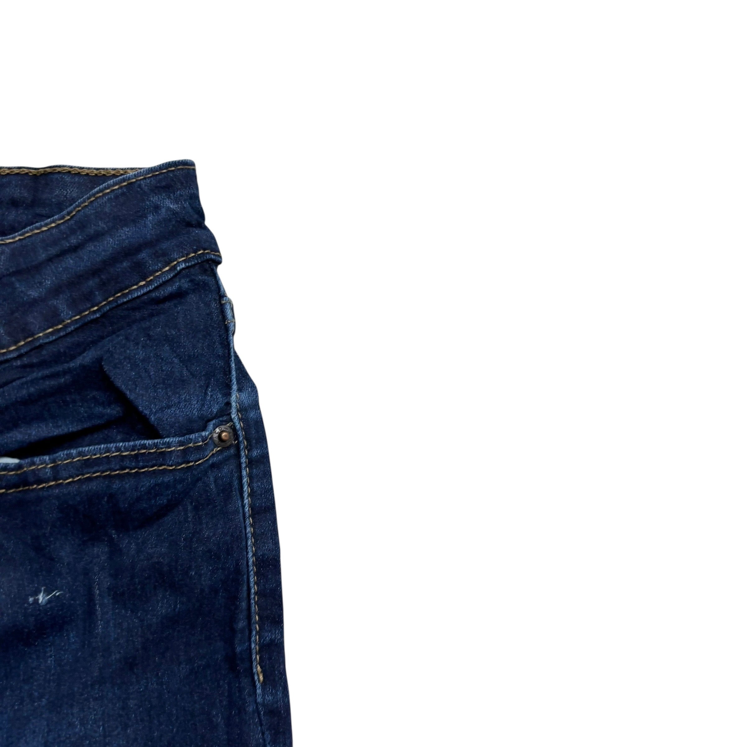 Levis Jeans W27 L33 Womens Skinny Dark Blue Stretch Denim