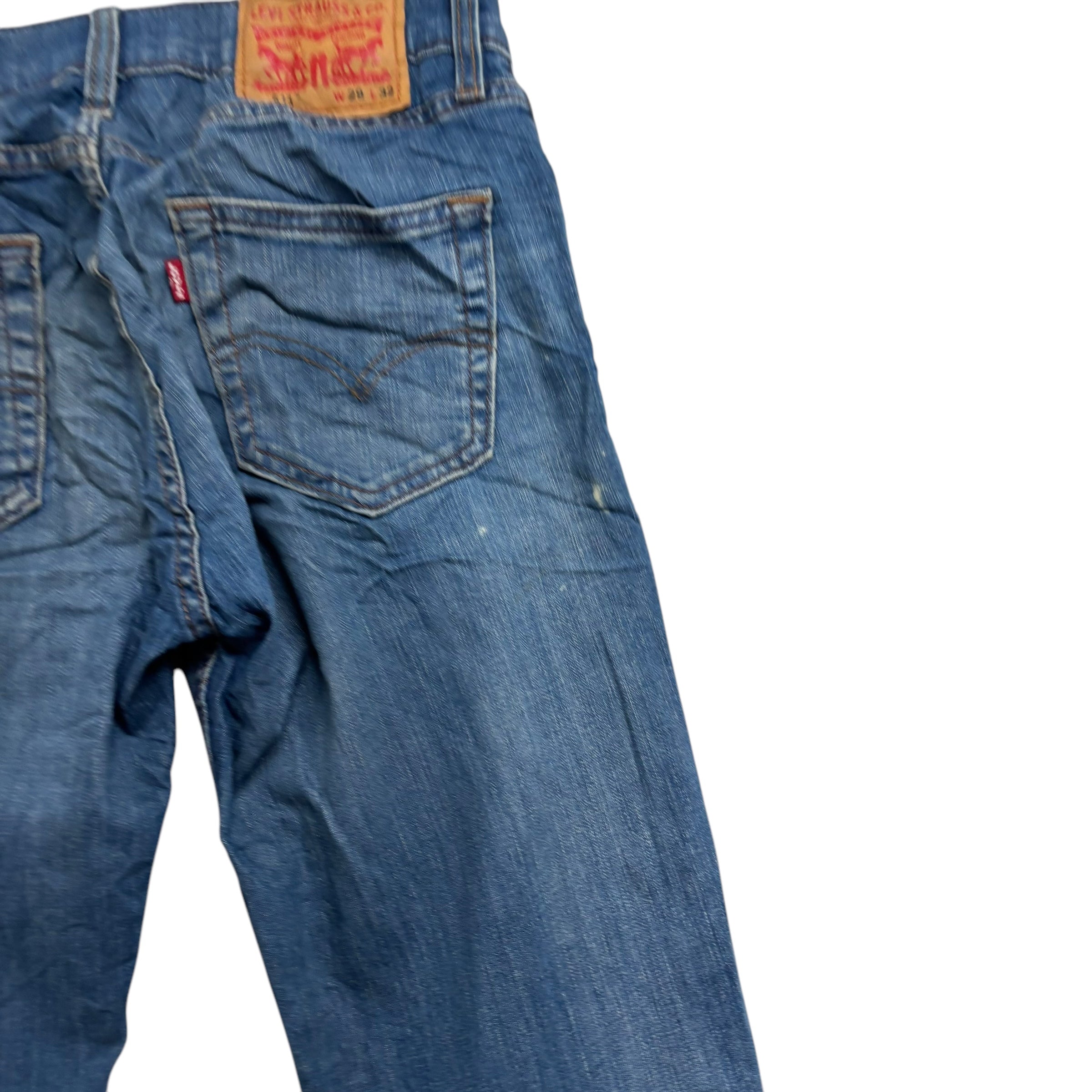 Levis 511 Jeans W29 L32 Mens Mid Blue Slim Fit Stretch Denim (F)