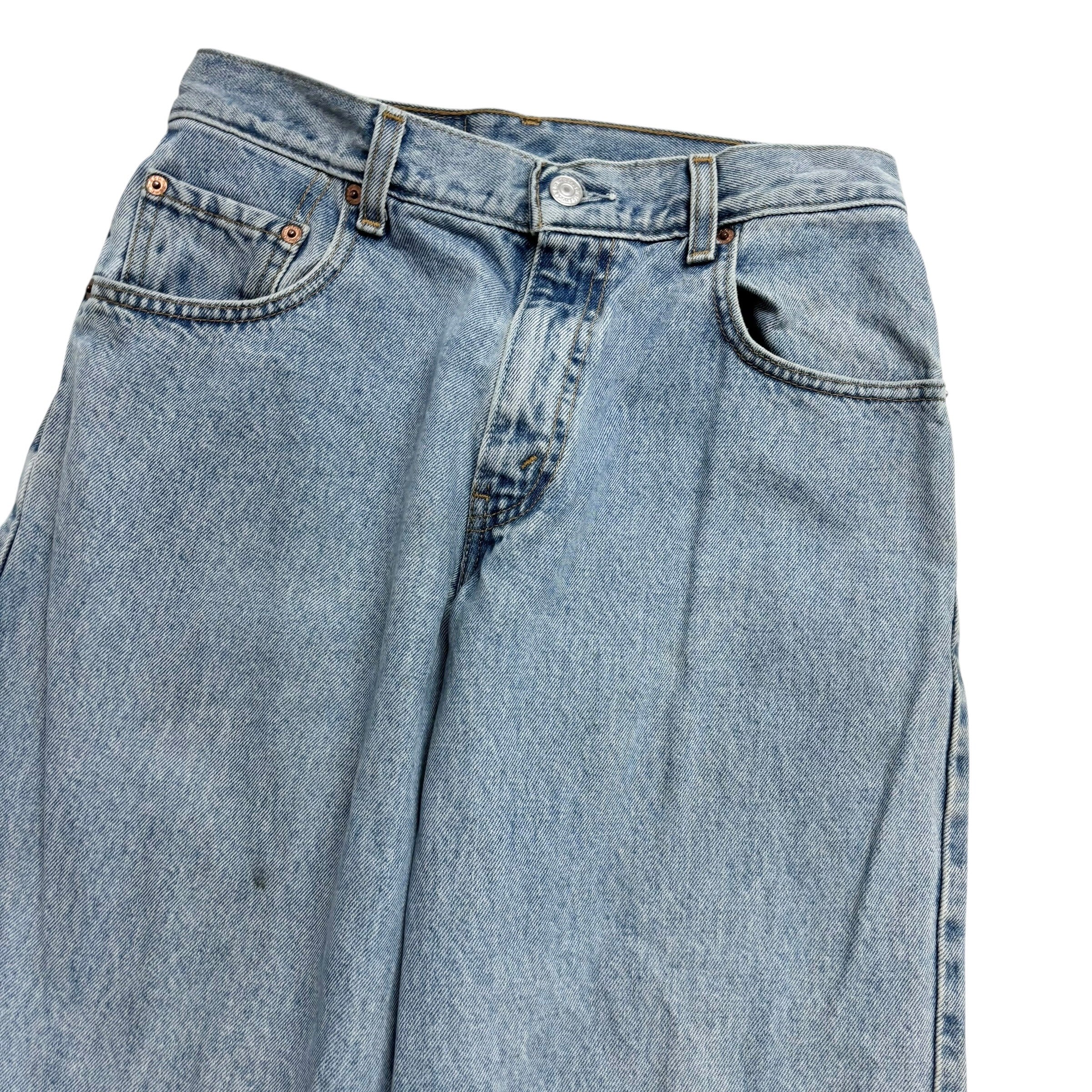 Levis 560 Jeans W29 L34 Mens Light Blue Relaxed Tapered Vintage Denim (F)