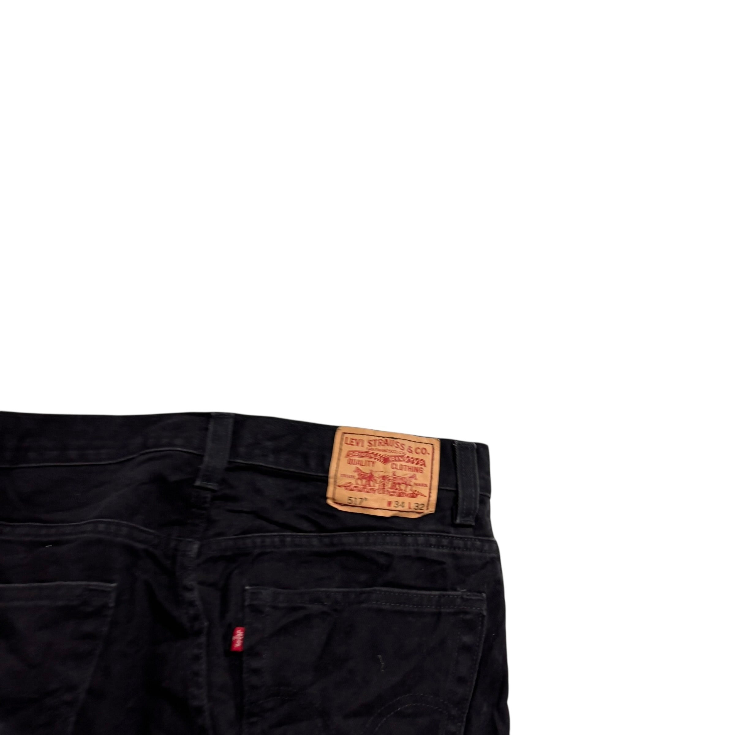Levis 517 Jeans W34 L32 Mens Black Regular Bootcut Fit Vintage Denim (E)