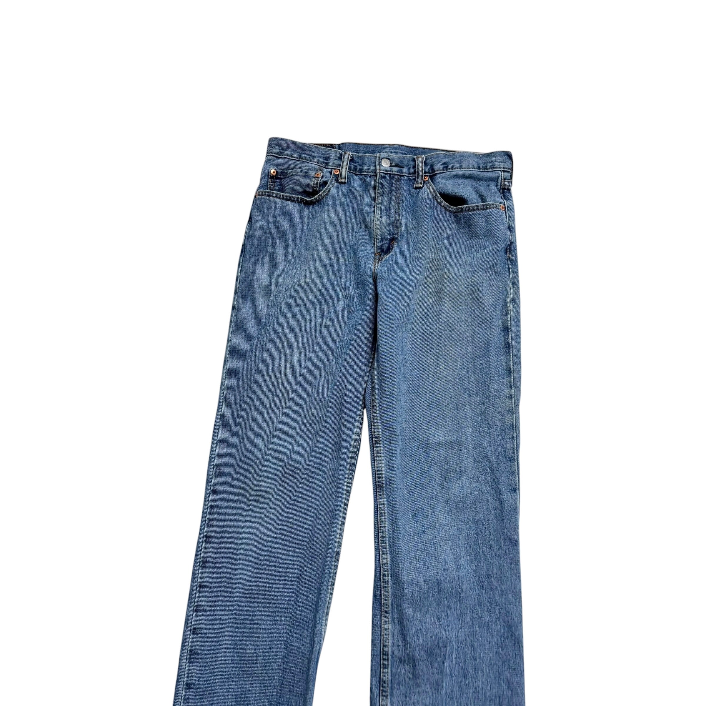 Levis 516 Jeans W34 L32 Mens Light Blue Slim Straight Fit Denim