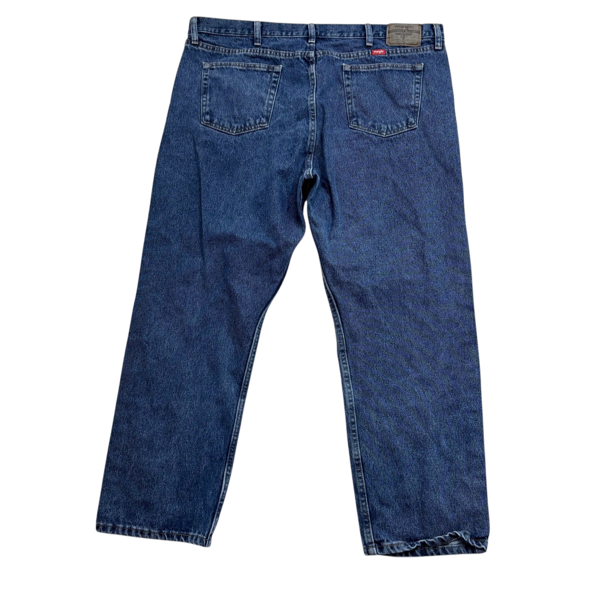 Wrangler Jeans W42 L30 Mens Mid Blue Relaxed Straight Fit Denim (E)