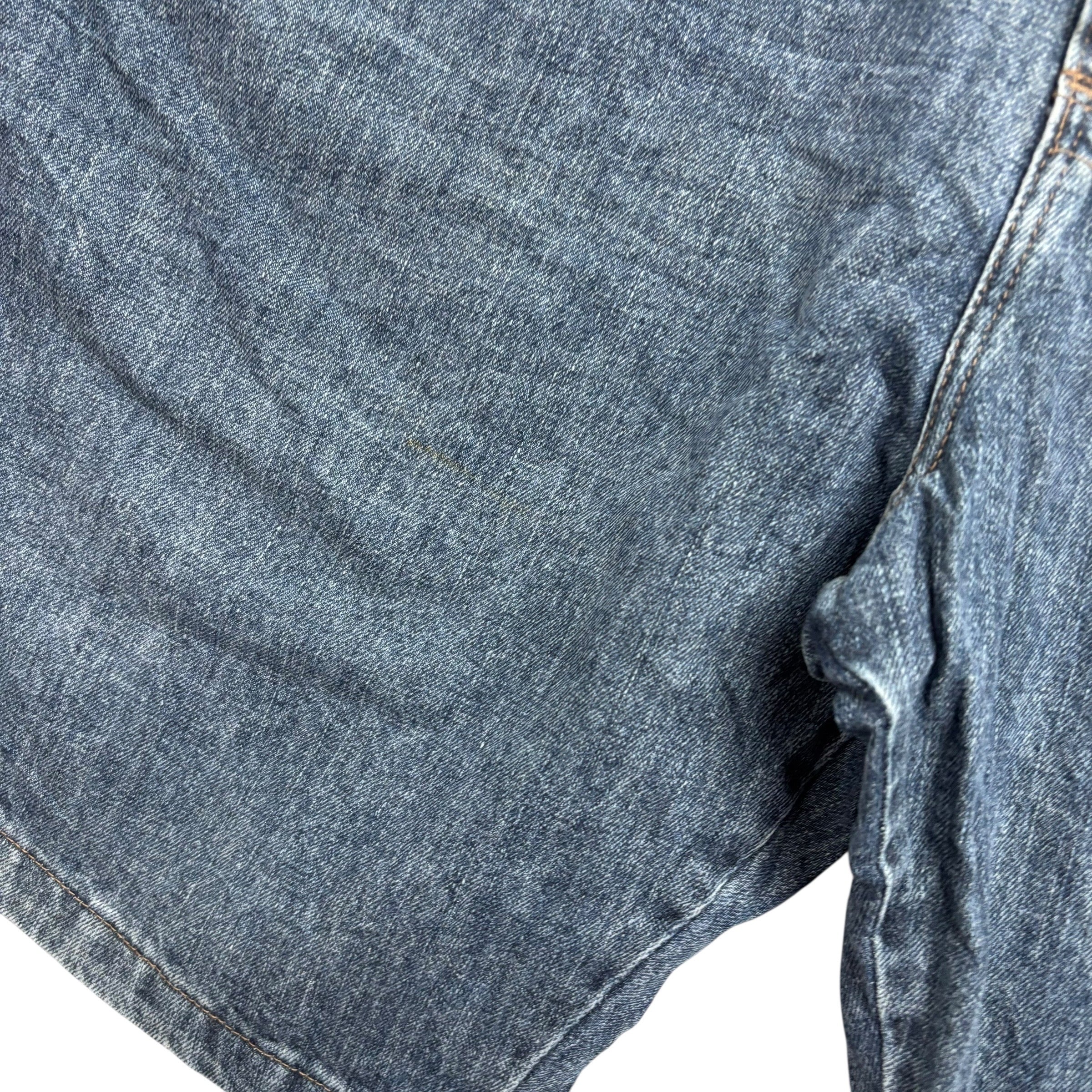 Wrangler Baggy Jorts W38 Mens Mid Blue Carpenter Denim Shorts Relaxed Fit