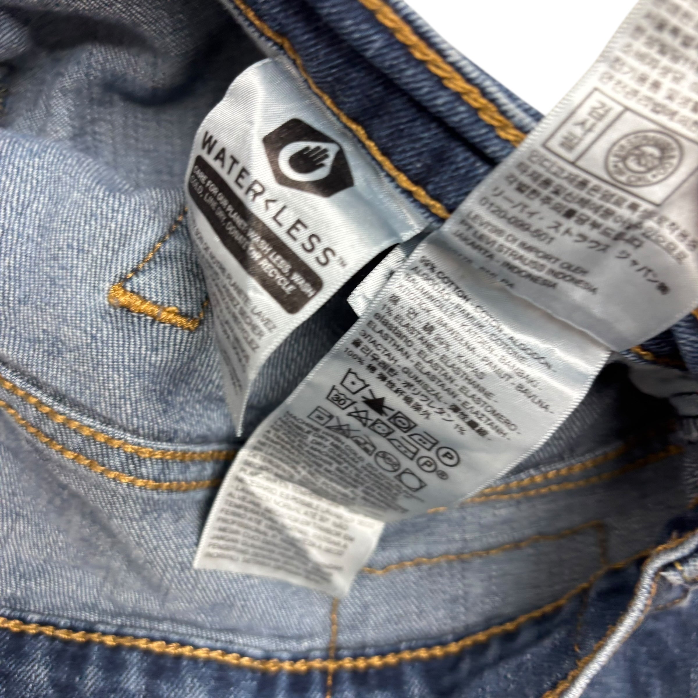 Levis 569 Jeans W34 L30 Mens Mid Blue Relaxed Straight Fit Stretch Denim (F)