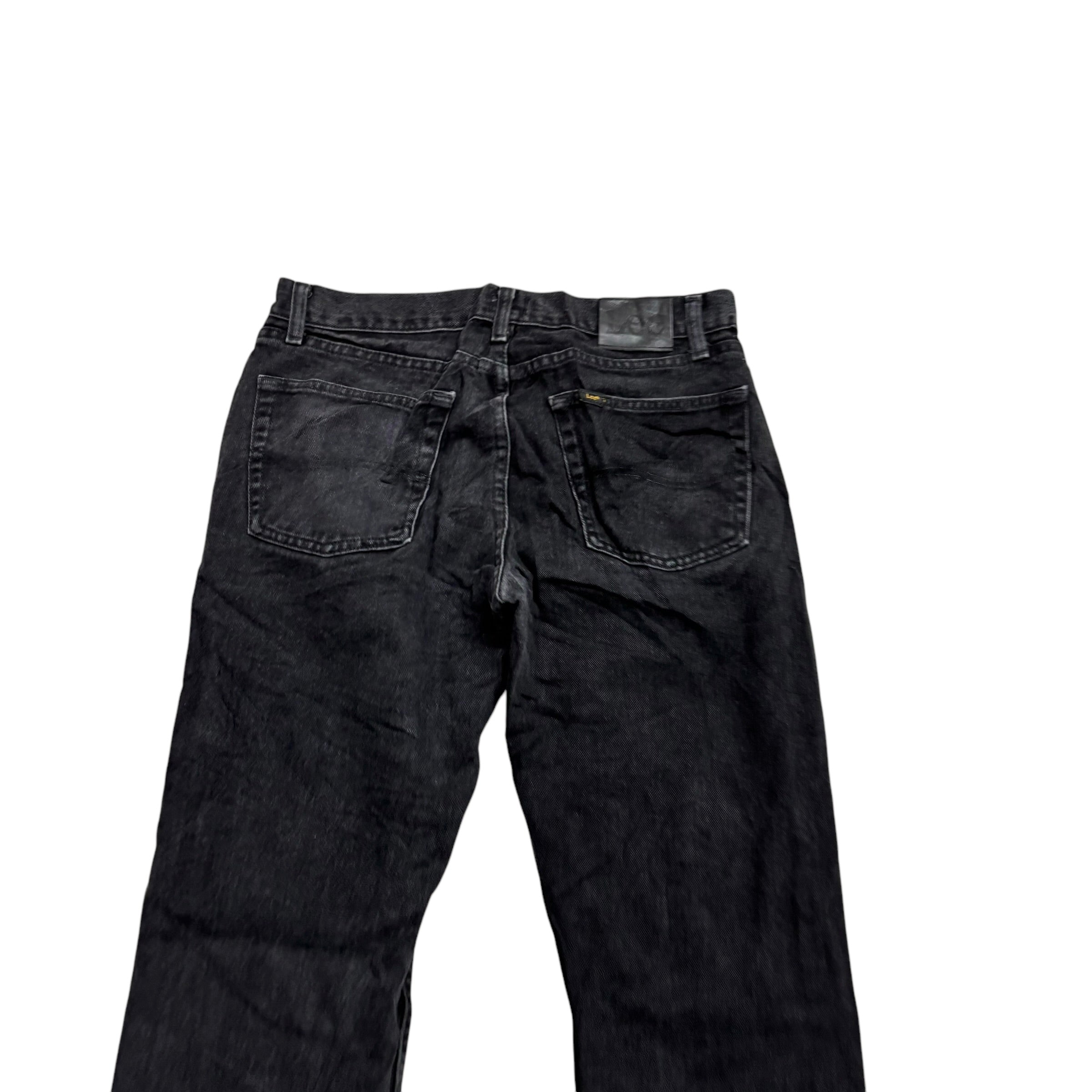 Lee Jeans W32 L31 Mens Black Regular Straight Fit Denim