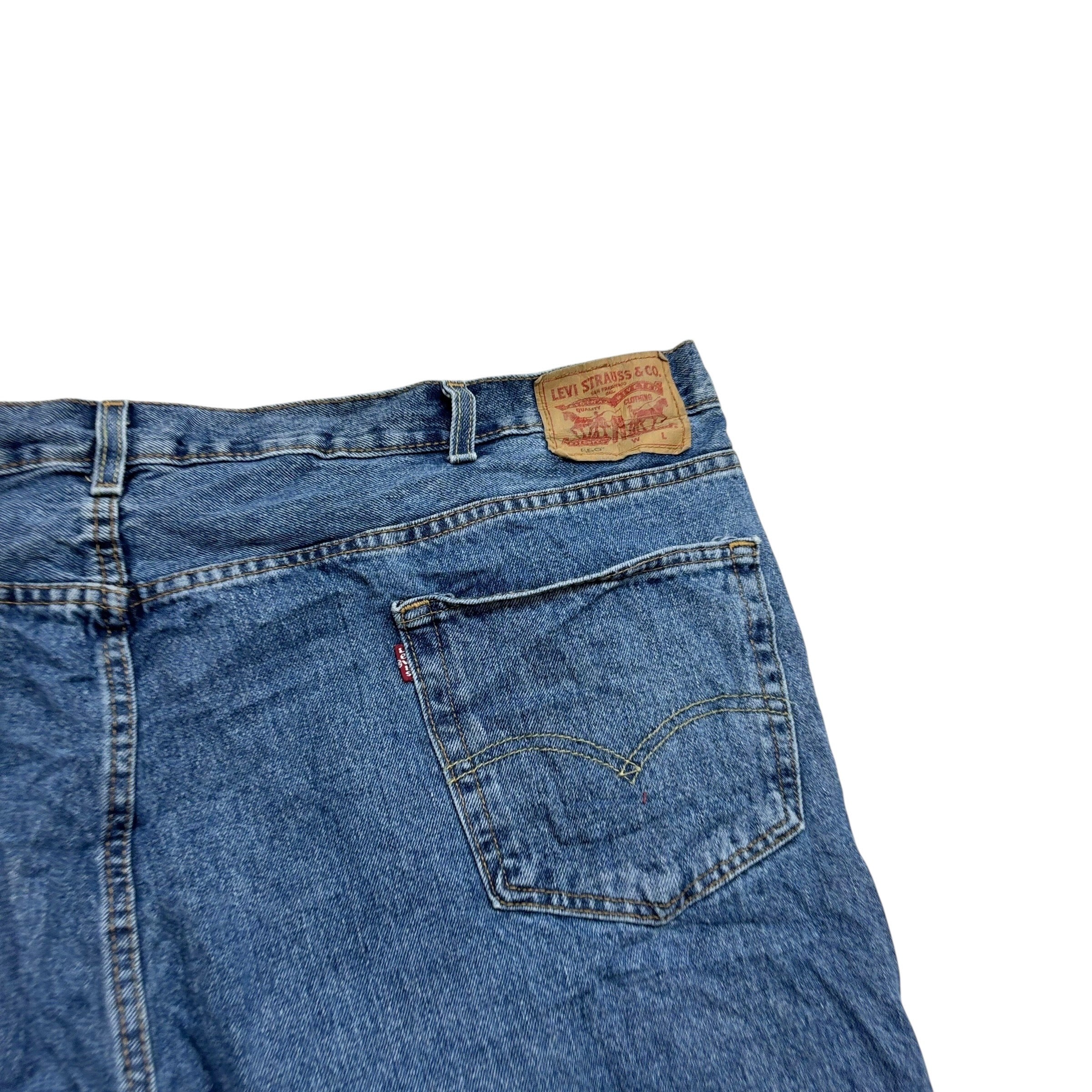 Levis 550 Jeans W50 L29 Mens Mid Blue Baggy Relaxed Straight Fit Denim