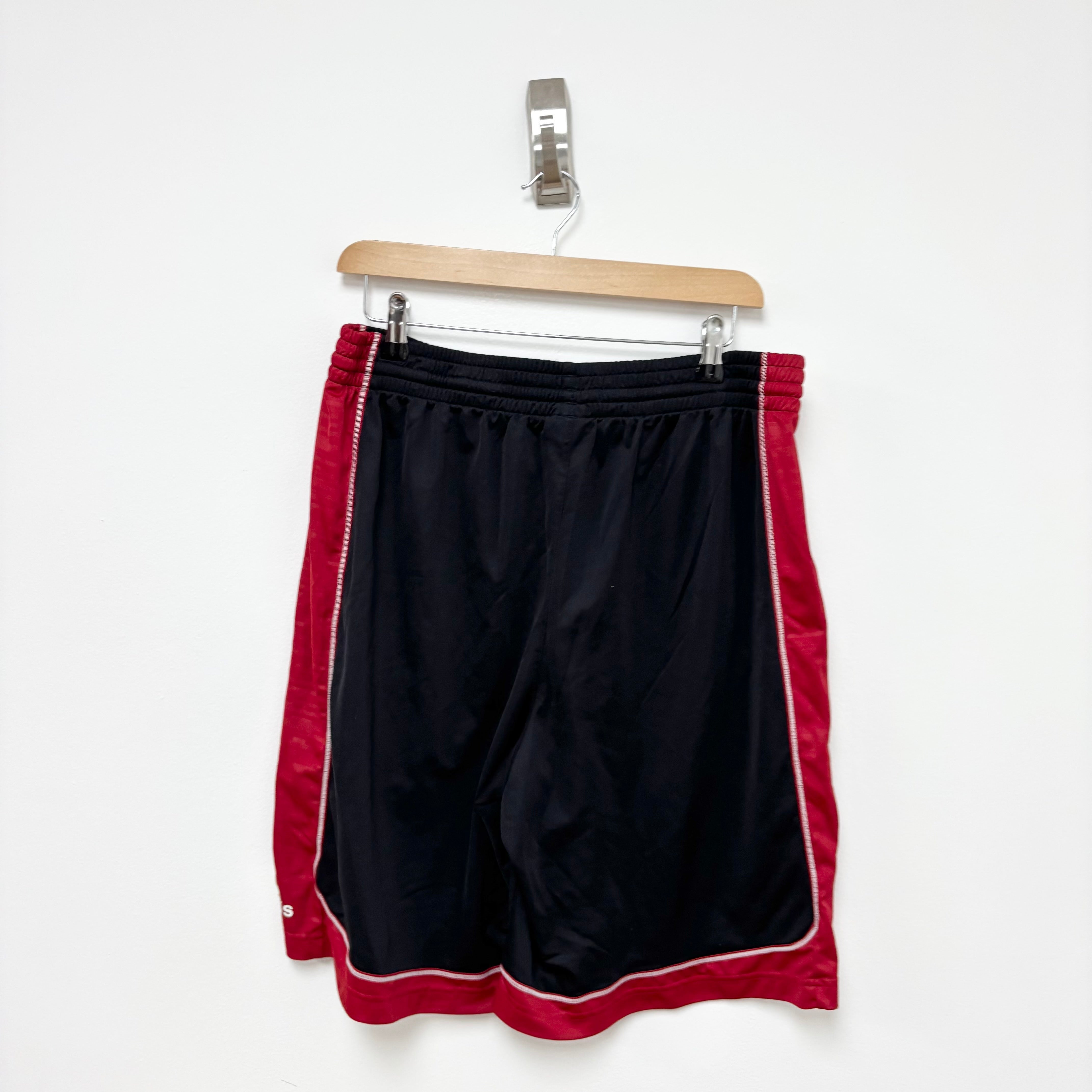 Adidas Shorts Mens Large Black Sports Running Gym Vintage Athletic Pockets (E)