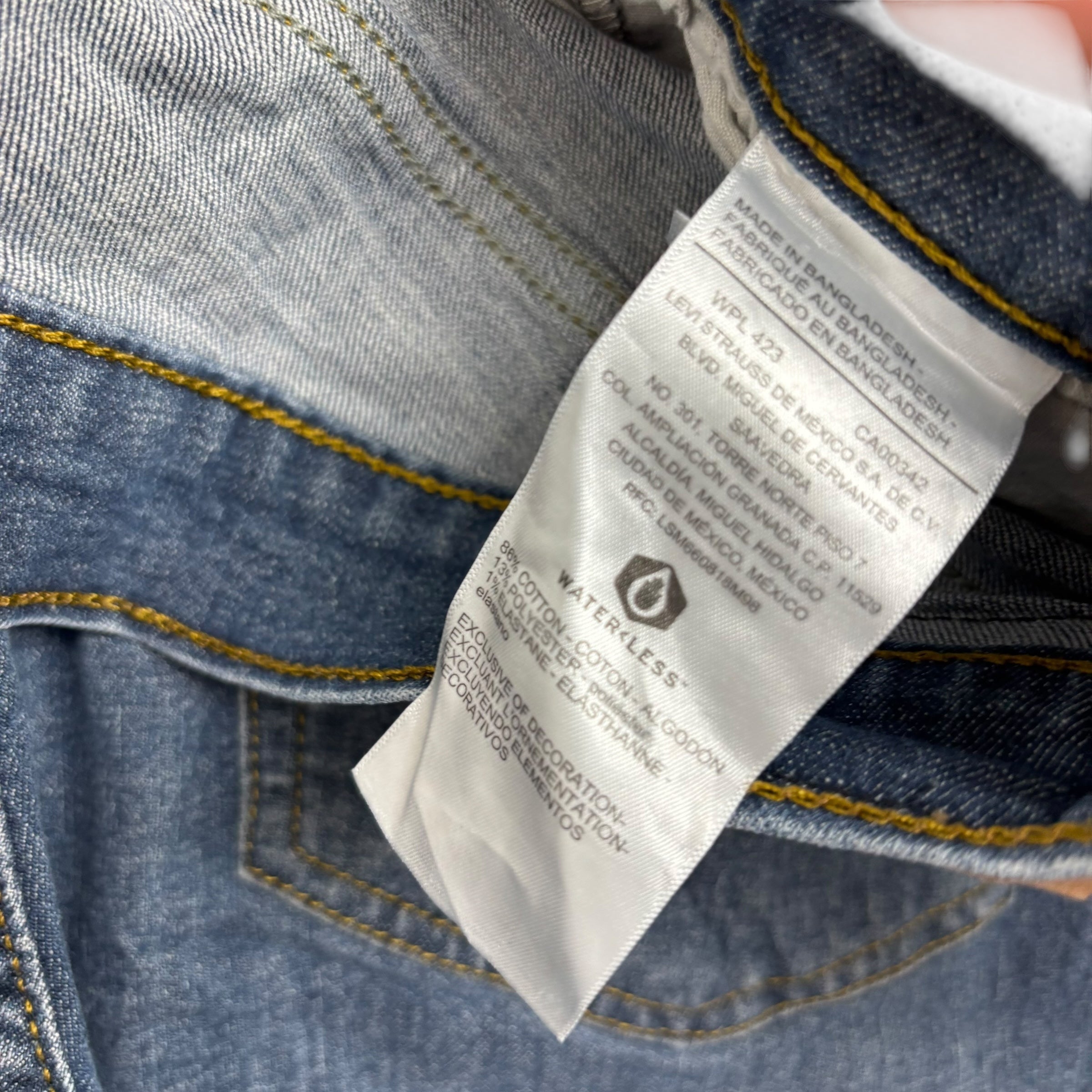 Levis Signature Jeans W36 L30 Mens Mid Blue Regular Straight Fit Stretch (E)