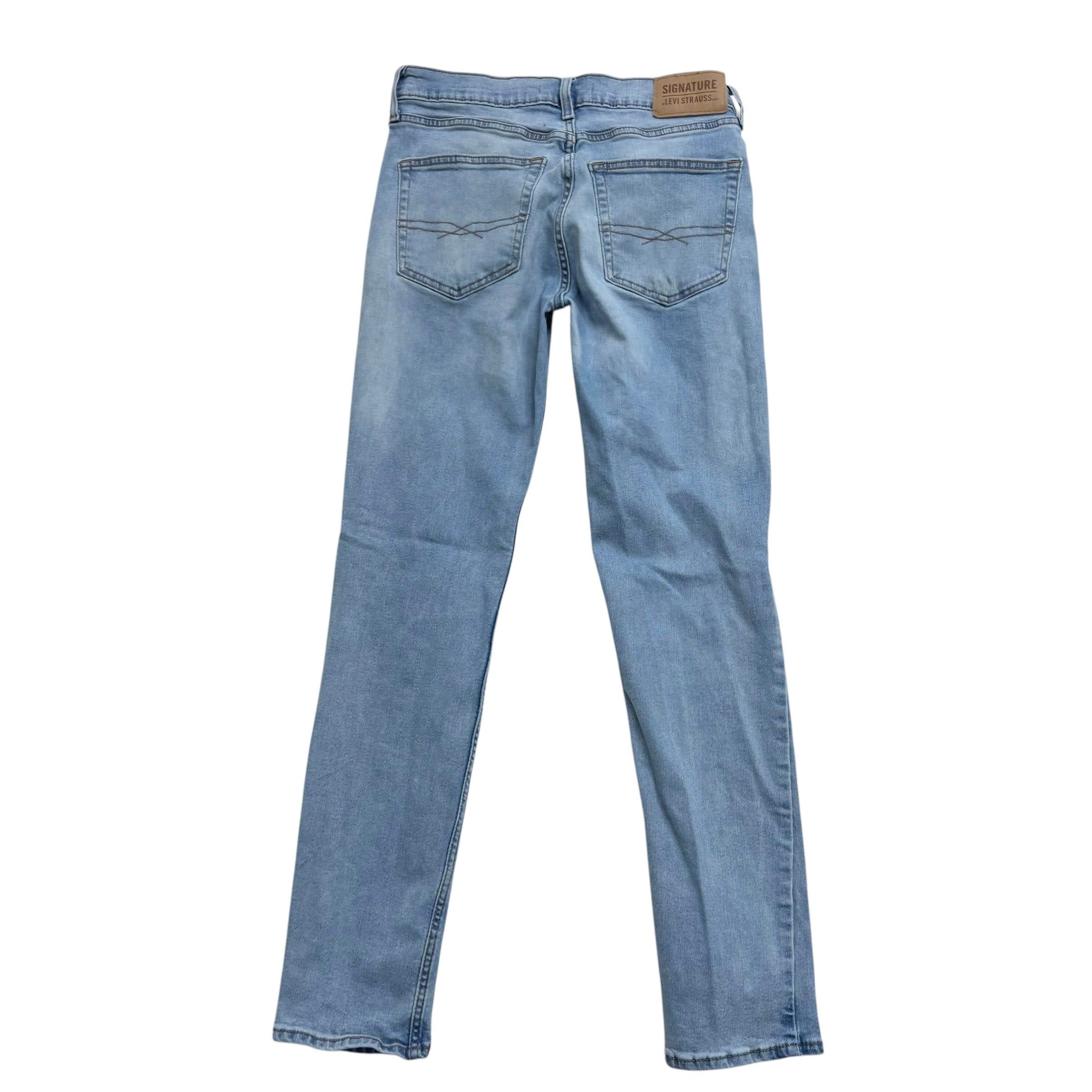 Levis Signature Jeans W32 L32 Mens Light Blue Slim Fit Stretch Denim (F)