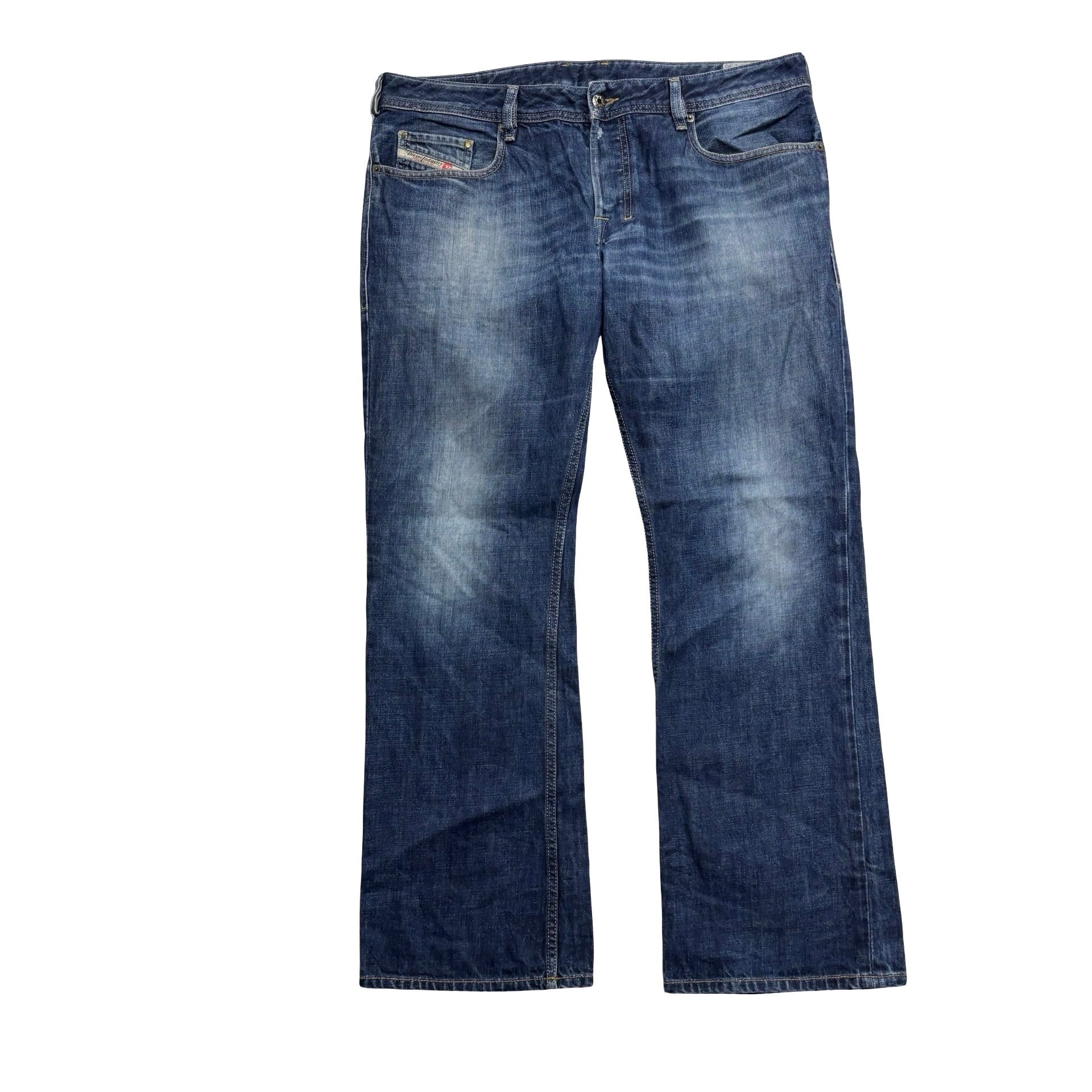 Diesel Zatiny Jeans W36 L30 Mens Dark Blue Regular Bootcut Fit Denim (E)