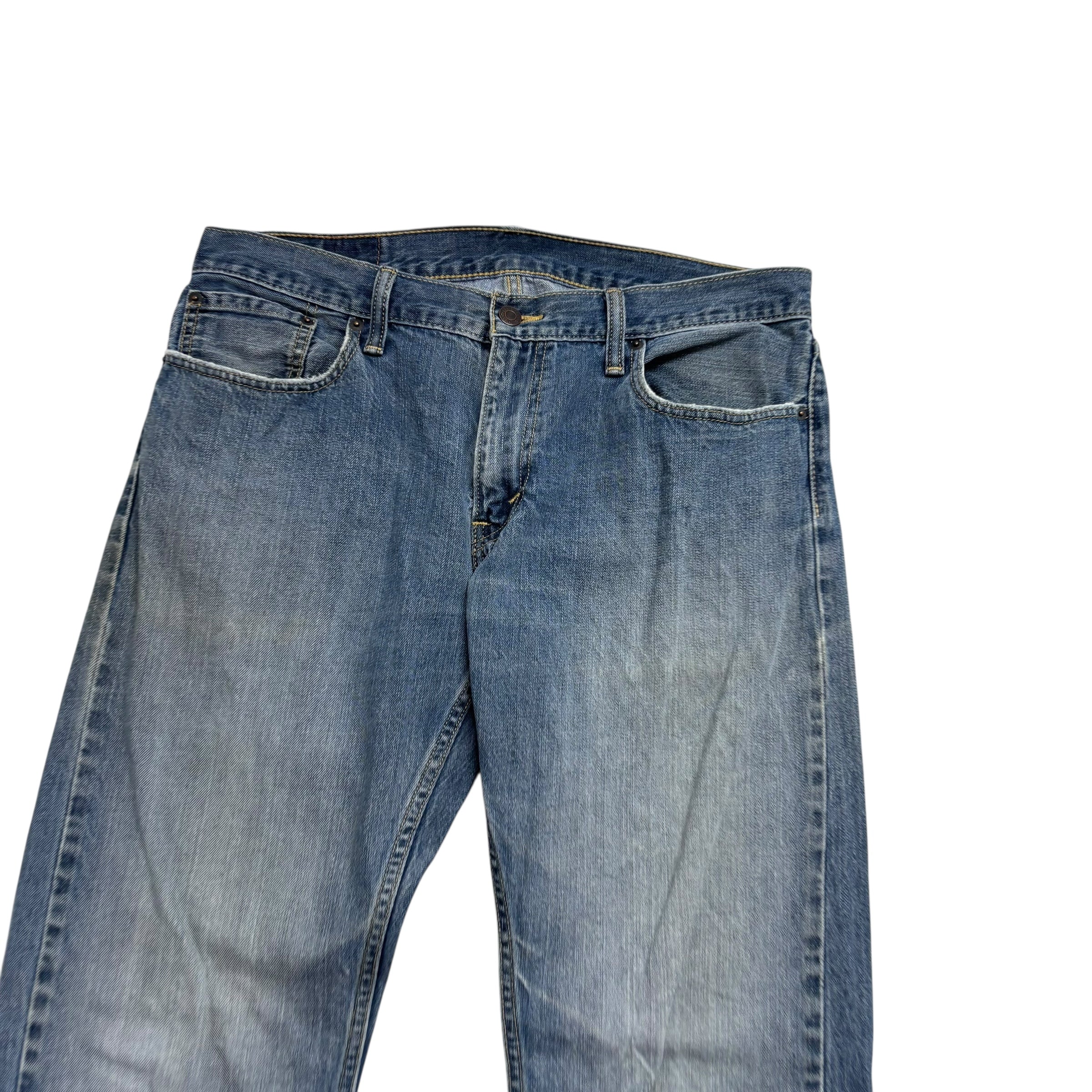 Levis 514 Jeans W34 L32 Mens Mid Blue Regular Straight Fit Vintage Denim