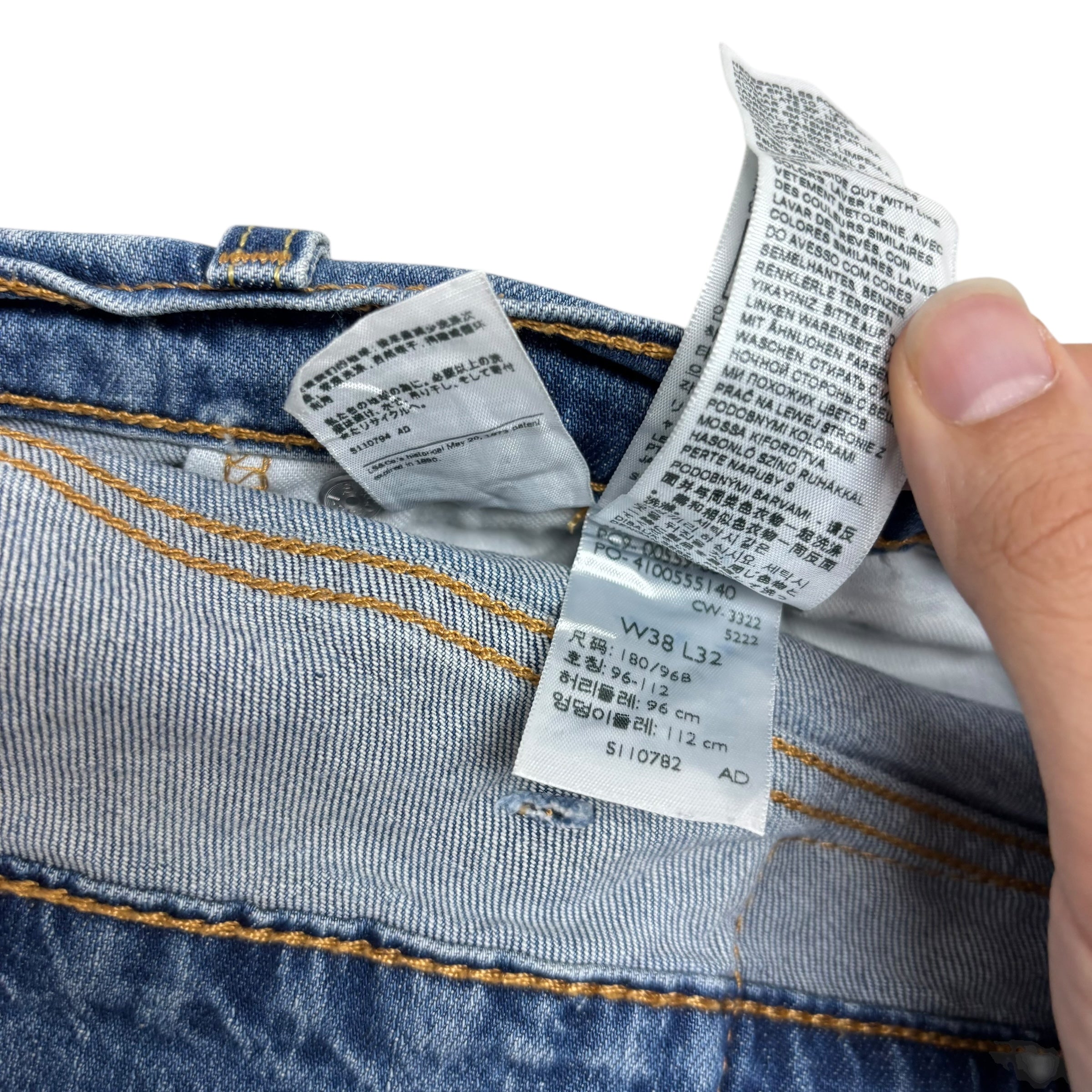 Levis 559 Jeans W40 L32 Mens Blue Relaxed Straight Fit Stretch Denim (F)