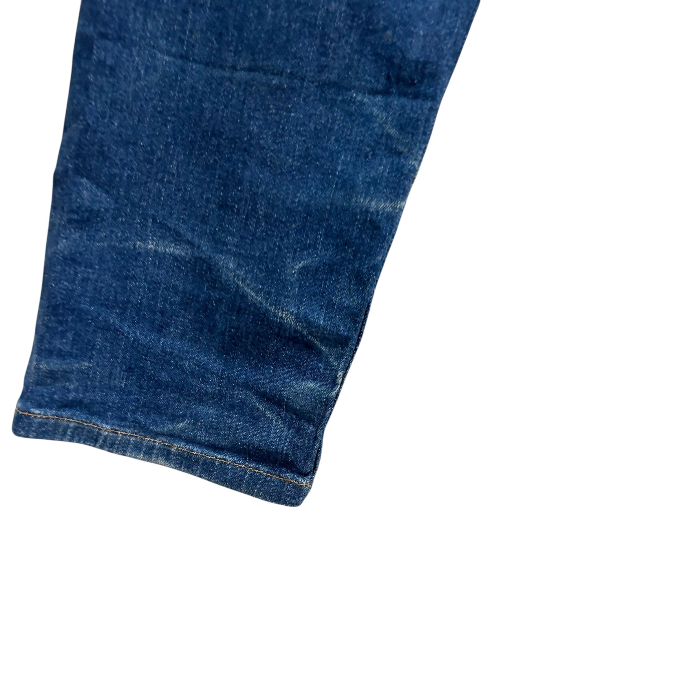 Levis 502 Jeans W31 L32 Mens Dark Blue Regular Tapered Fit Stretch Denim