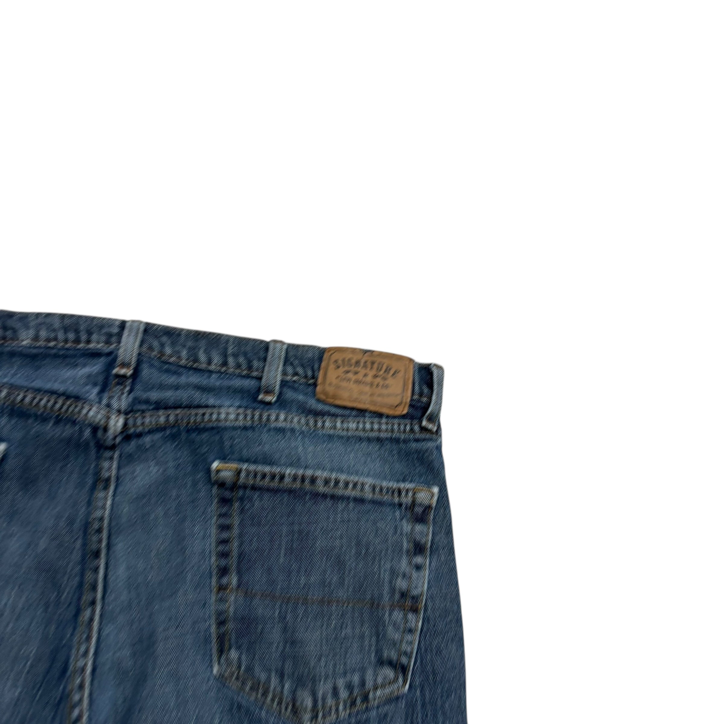 Levis Signature Jeans W38 L30 Mens Dark Blue Relaxed Straight Fit Stretch (F)