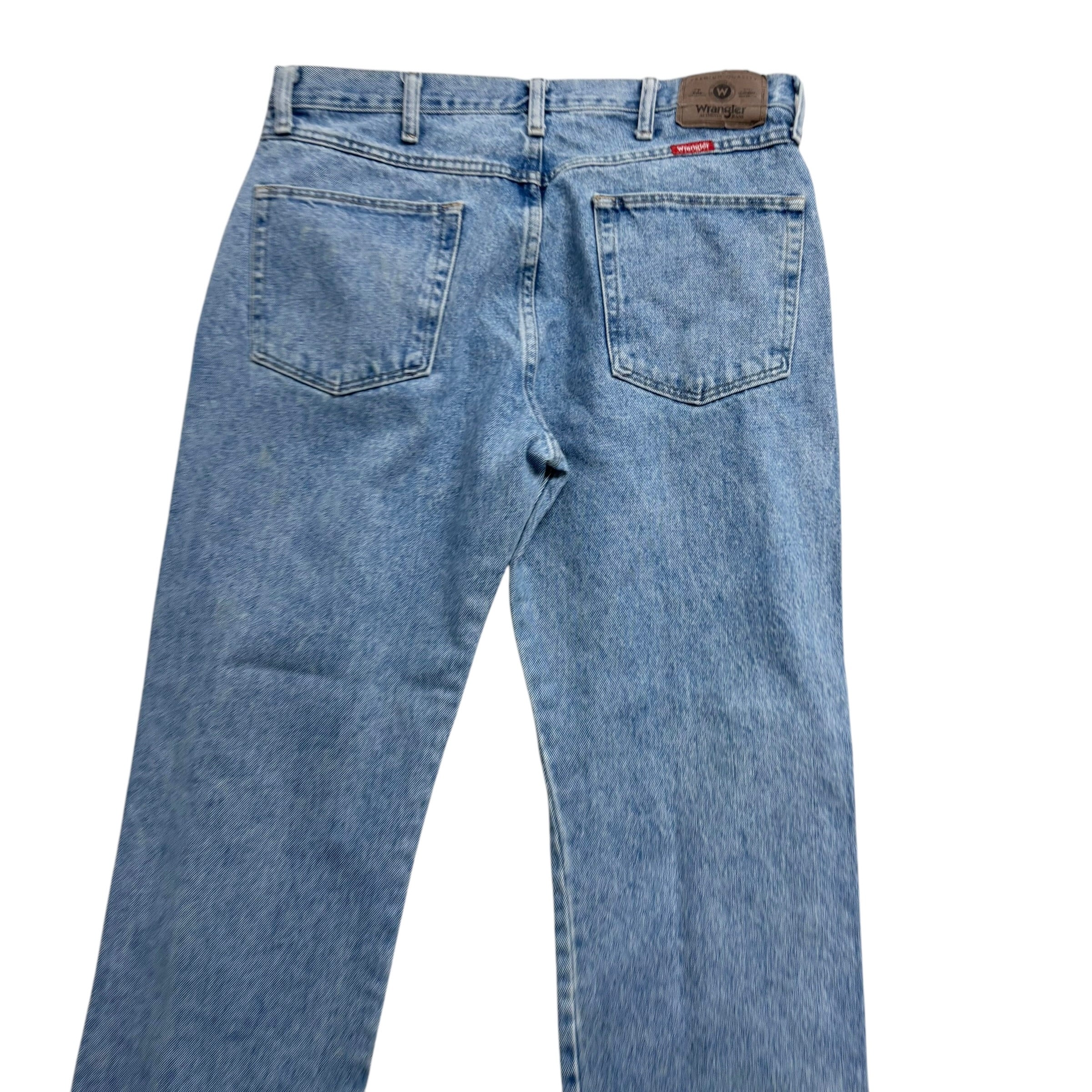 Wrangler Jeans W34 L29 Mens Regular Straight Fit Light Blue Denim (F)