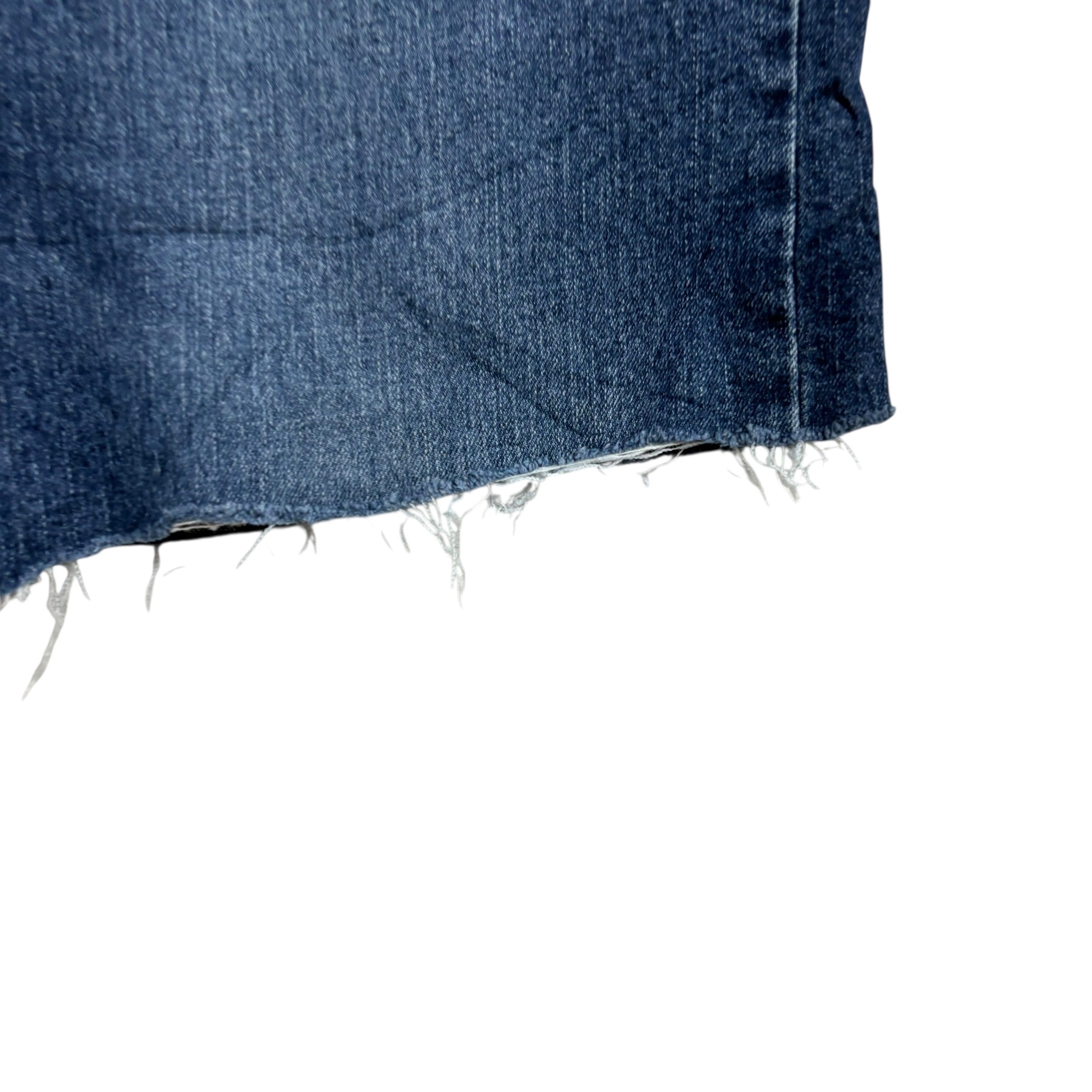 Wrangler Denim Shorts W32 Mens Dark Blue Cut Off Jorts Regular Fit Stretch