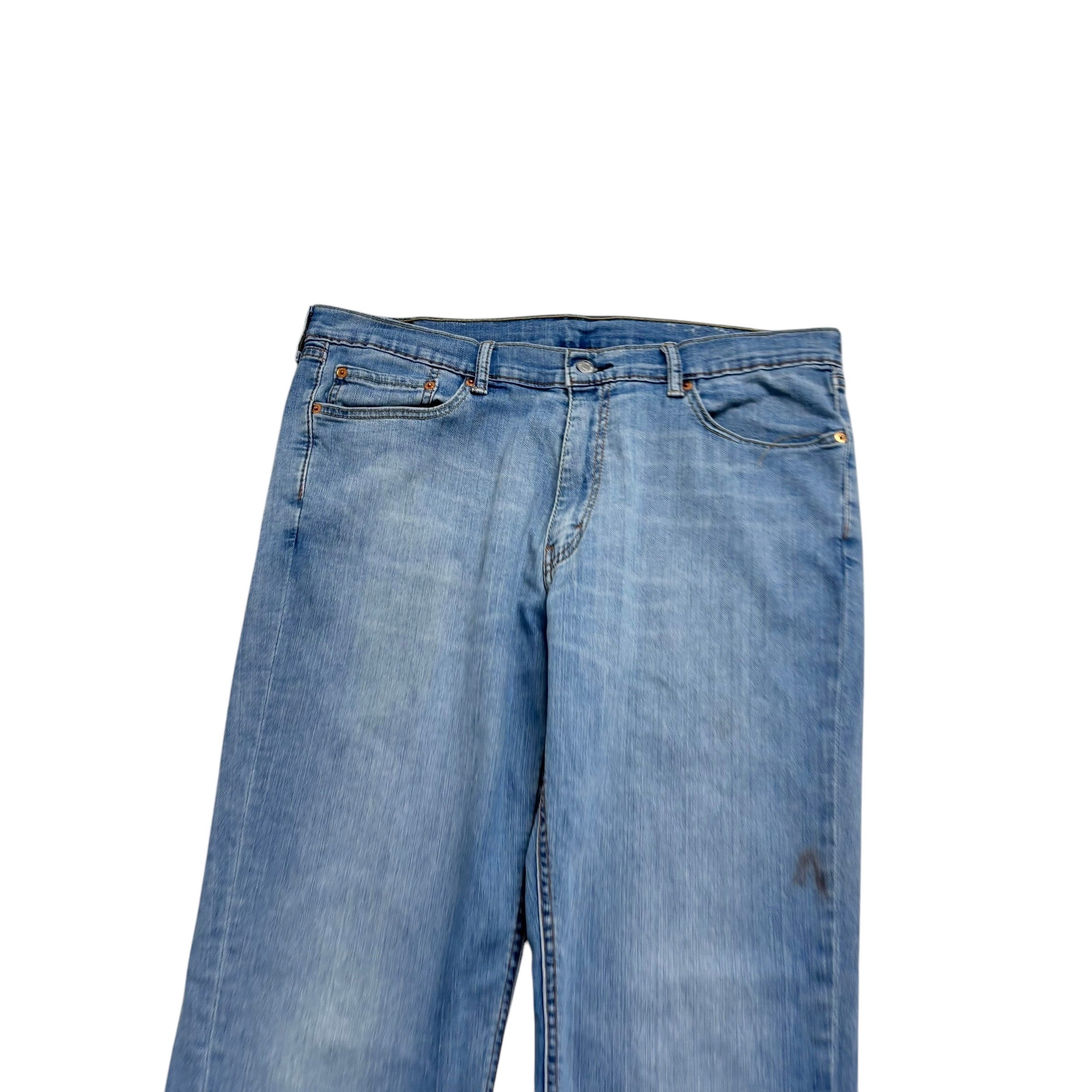 Levis 541 Jeans W36 L33 Mens Light Blue Athletic Tapered Fit Stretch Denim (F)