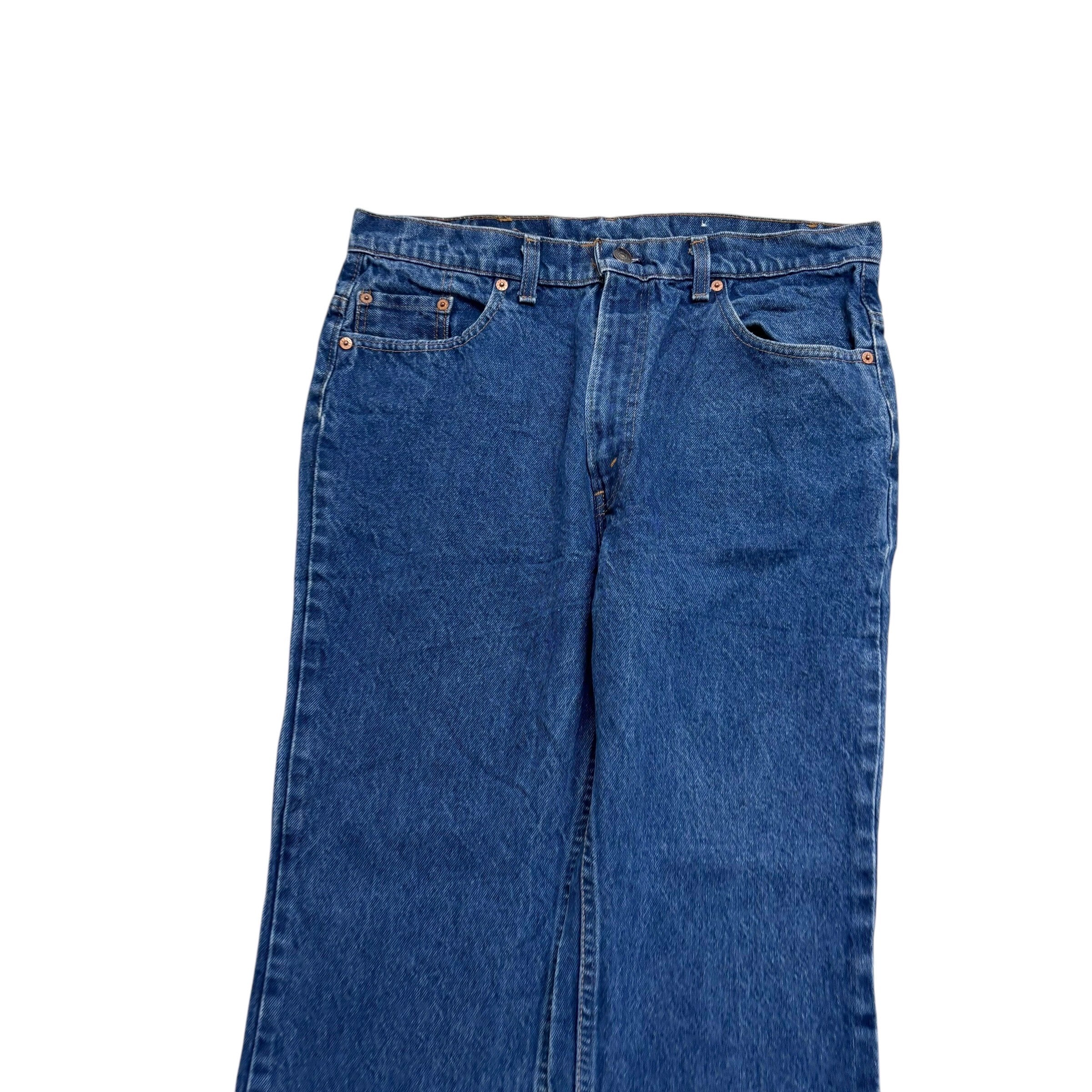 Levis 517 Jeans W34 L30 Mens Mid Blue Regular Bootcut USA Made Vintage 80s (E)