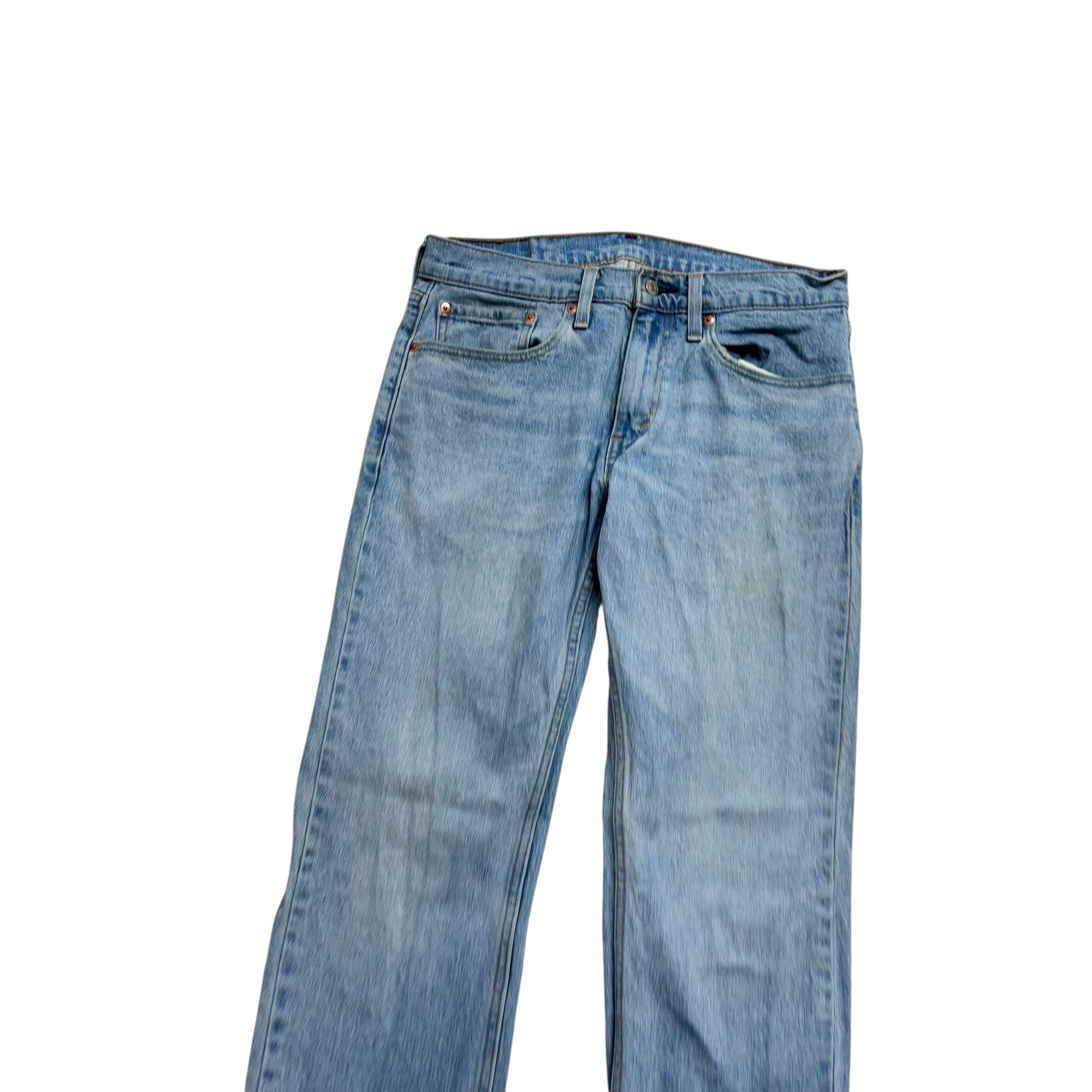 Levis 559 Jeans W31 L32 Mens Light Blue Regular Straight Fit Stretch Denim (F)