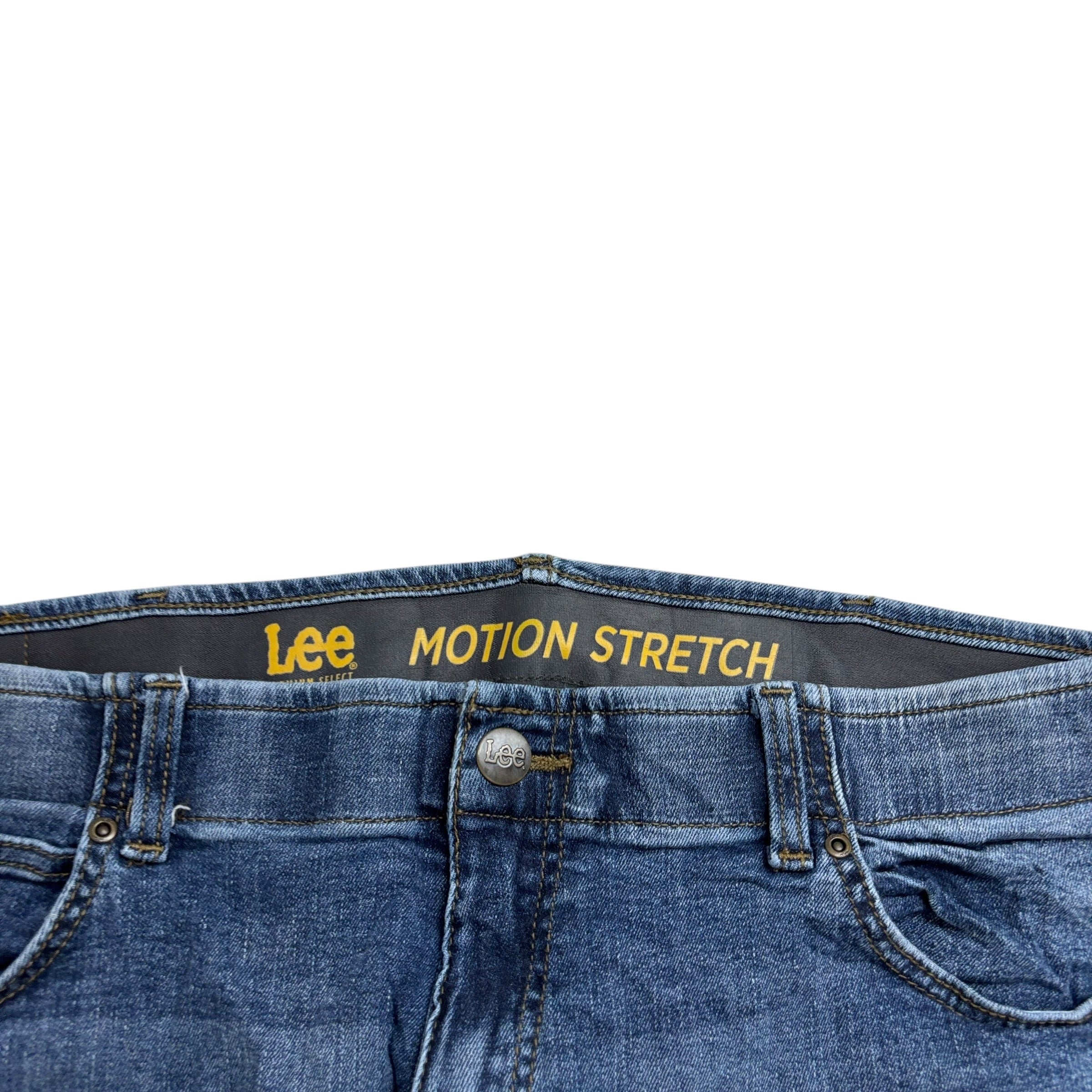 Lee Jeans W40 L29 Mens Mid Blue Regular Tapered Fit Stretch Denim (E)