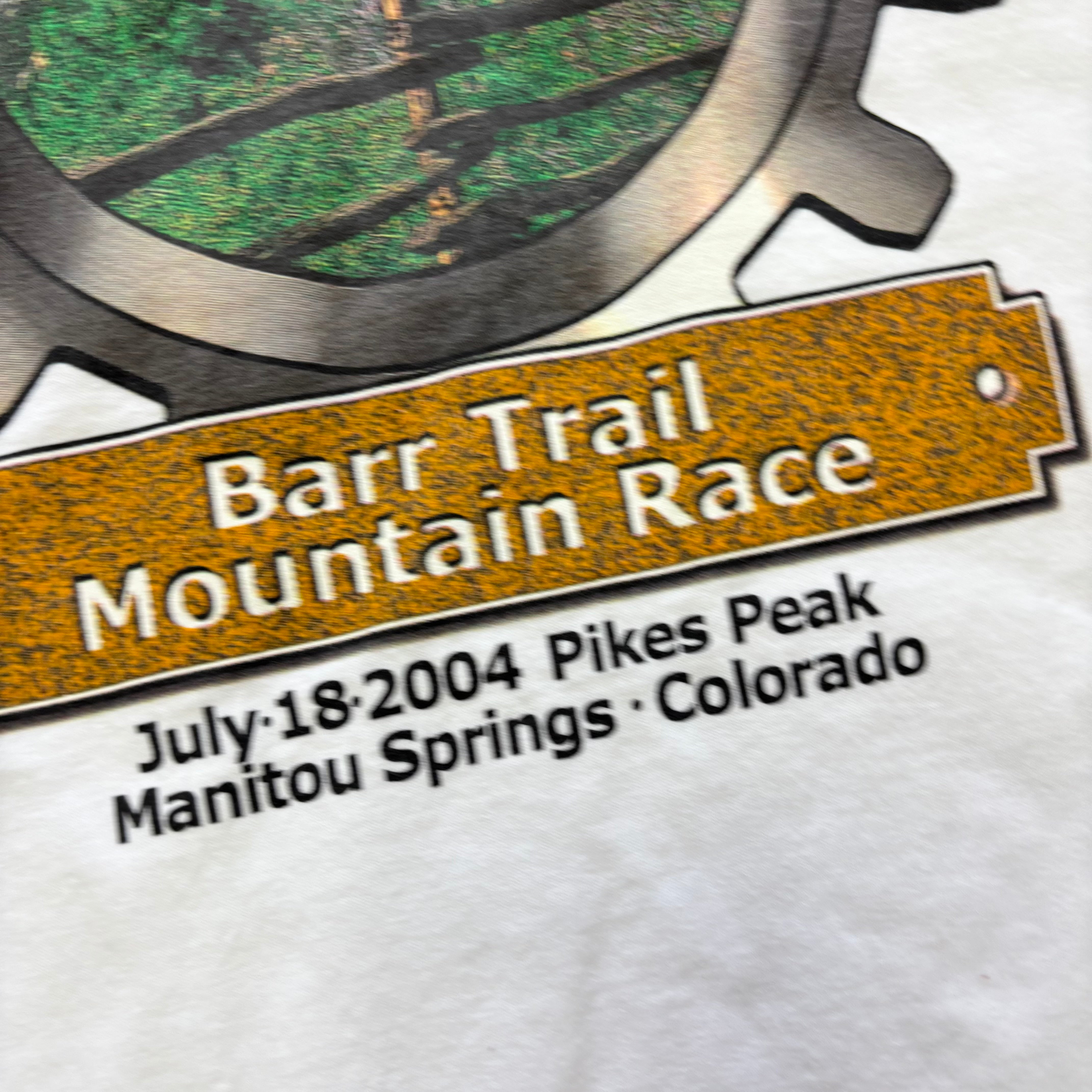 Vintage T Shirt Mens Medium White Graphic Print 00s Cycling USA (E)