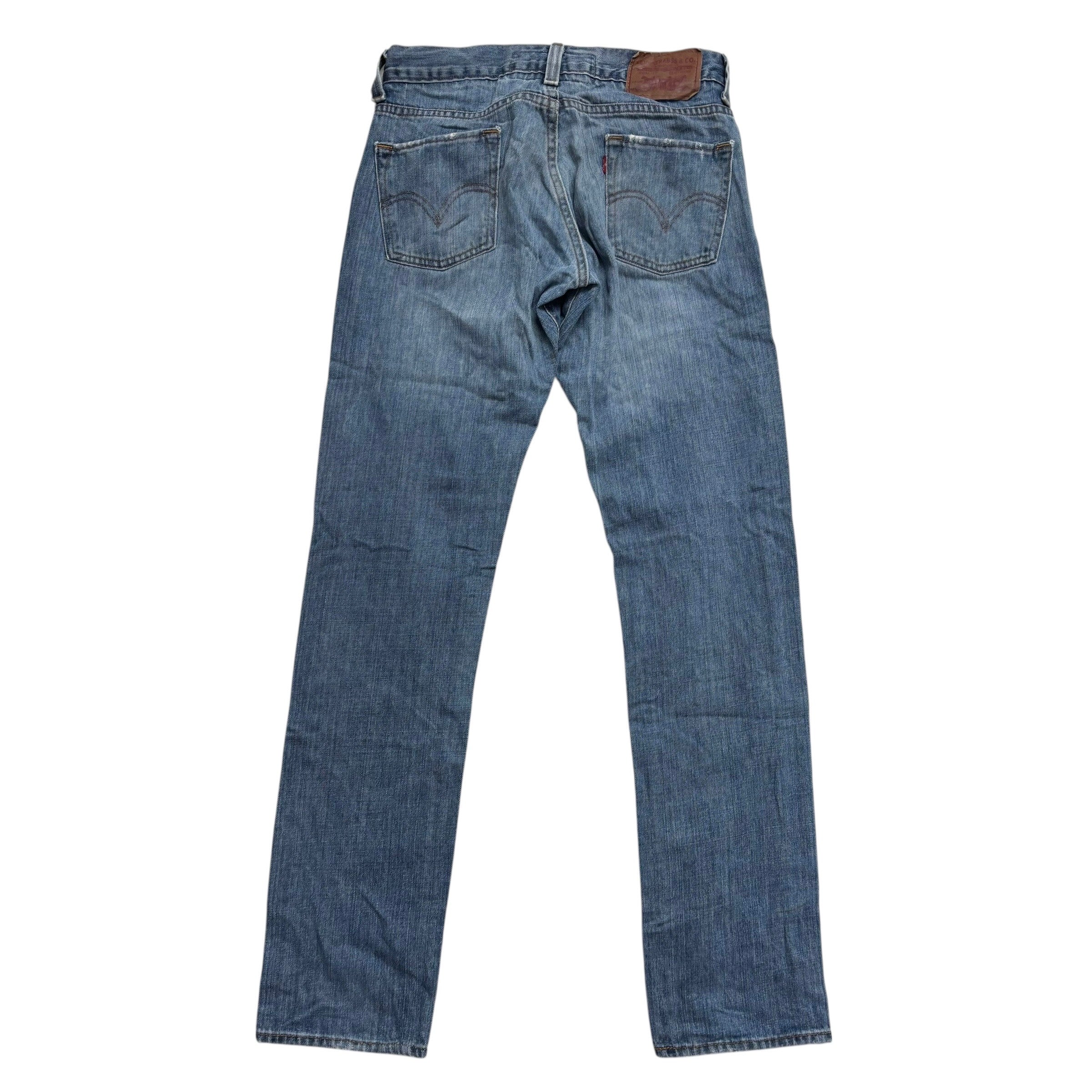 Levis 511 Jeans W30 L34 Mens Mid Blue Slim Fit Vintage Denim