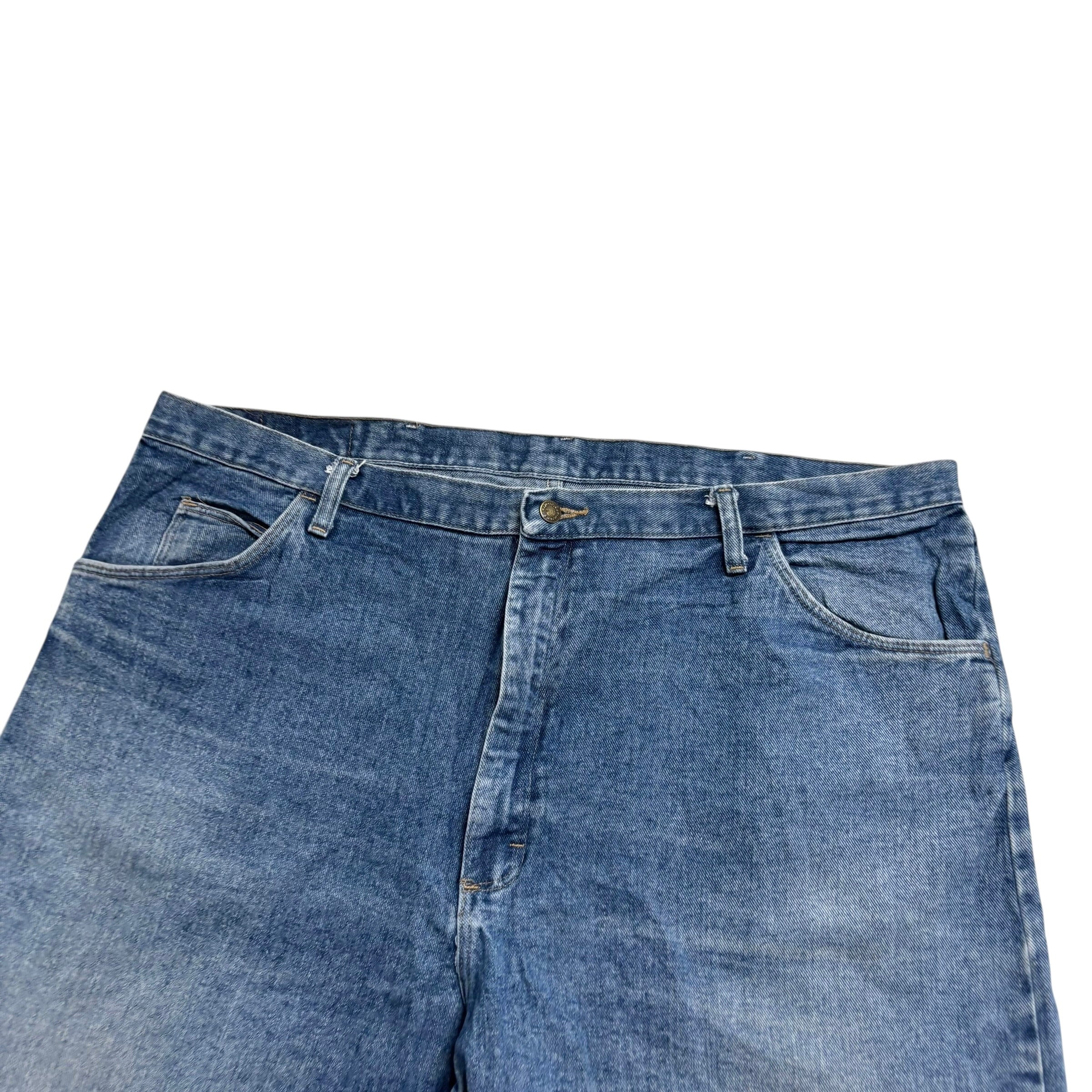 Wrangler Baggy Jorts W44 Mens Denim Shorts Mid Blue Relaxed Fit