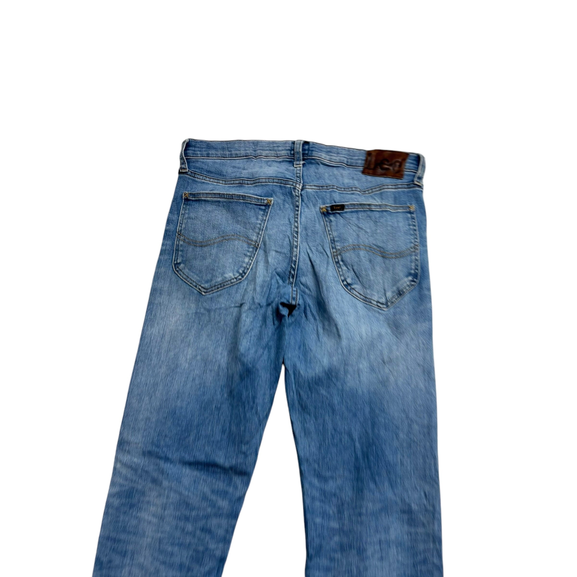 Lee Jeans W32 L34 Mens Light Blue Slim Fit Stretch Denim