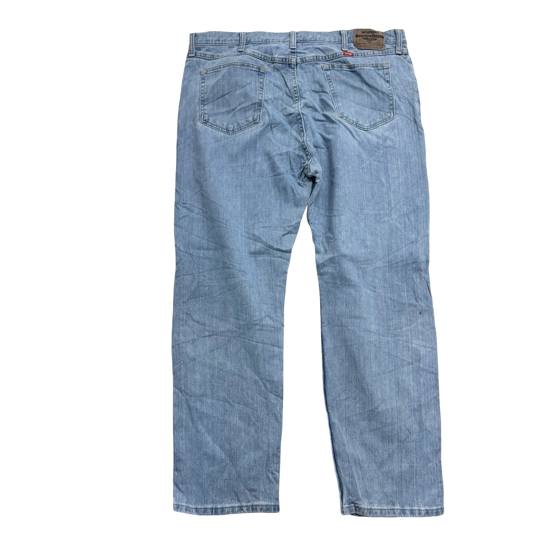 Wrangler Jeans W40 L30 Mens Light Blue Regular Straight Fit Stretch Denim