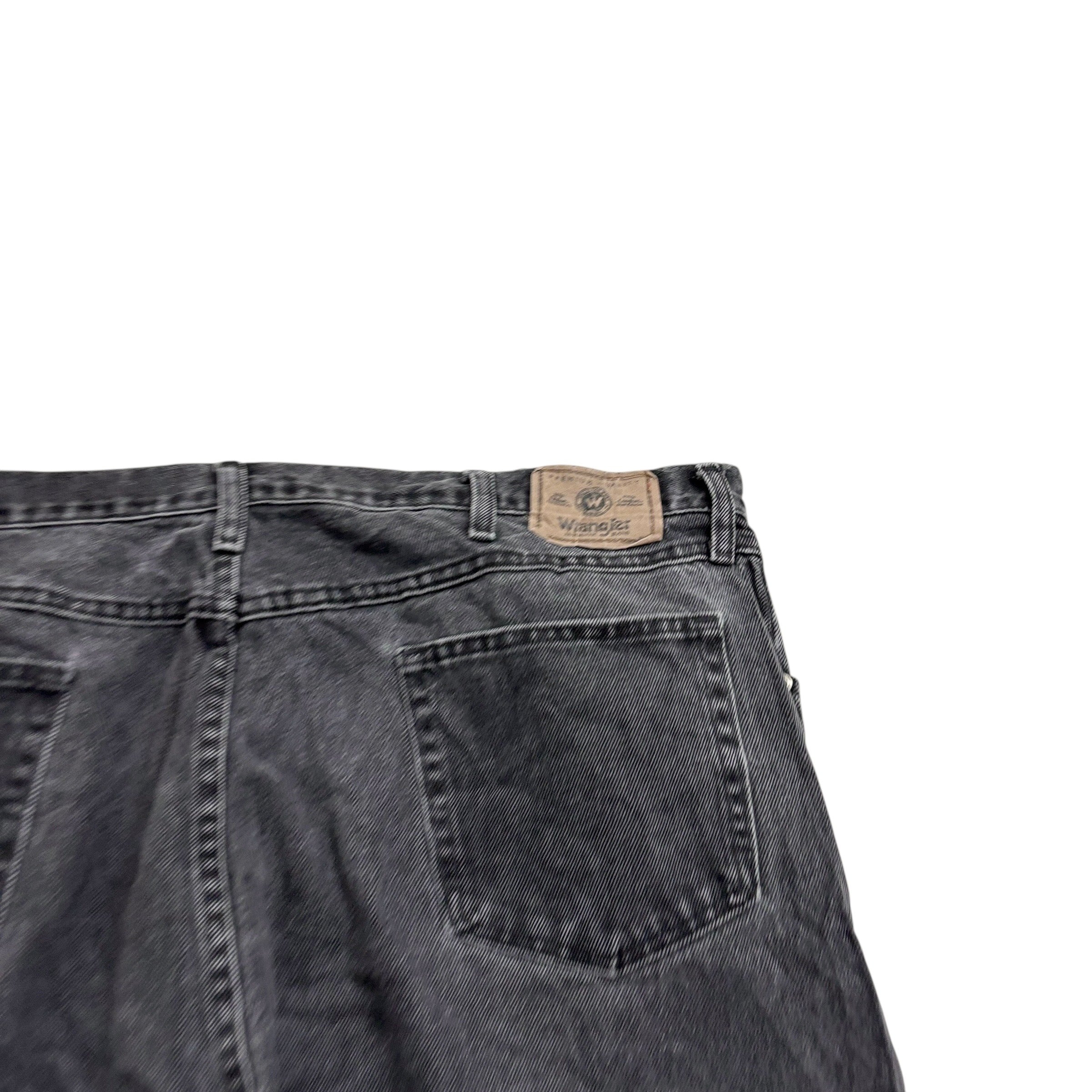 Wrangler Jeans W42 L30 Mens Black Relaxed Straight Fit Baggy Denim