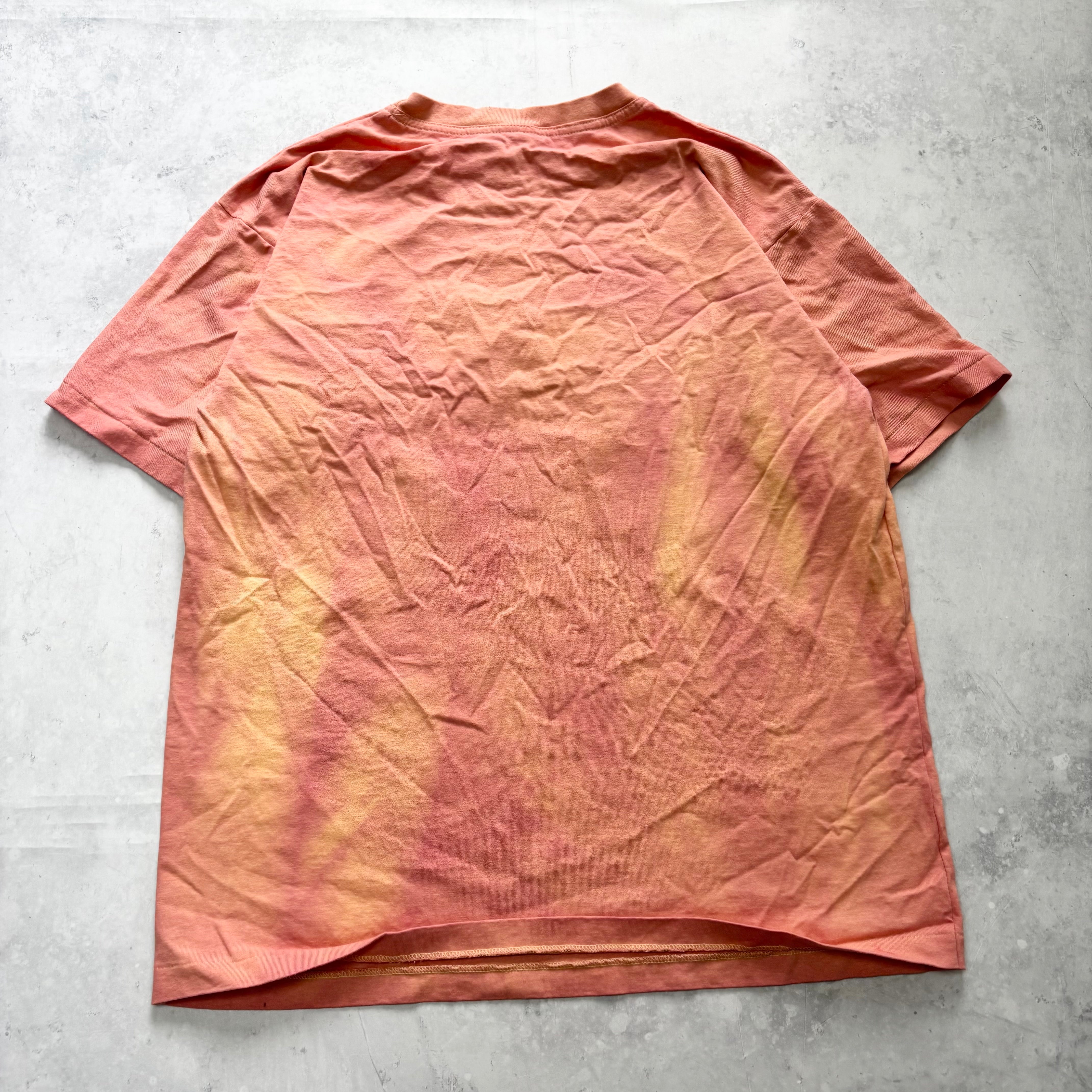 Vintage T Shirt Mens Large Pink Tie Die Single Stitch Graphic Print 90s Tourist (E)