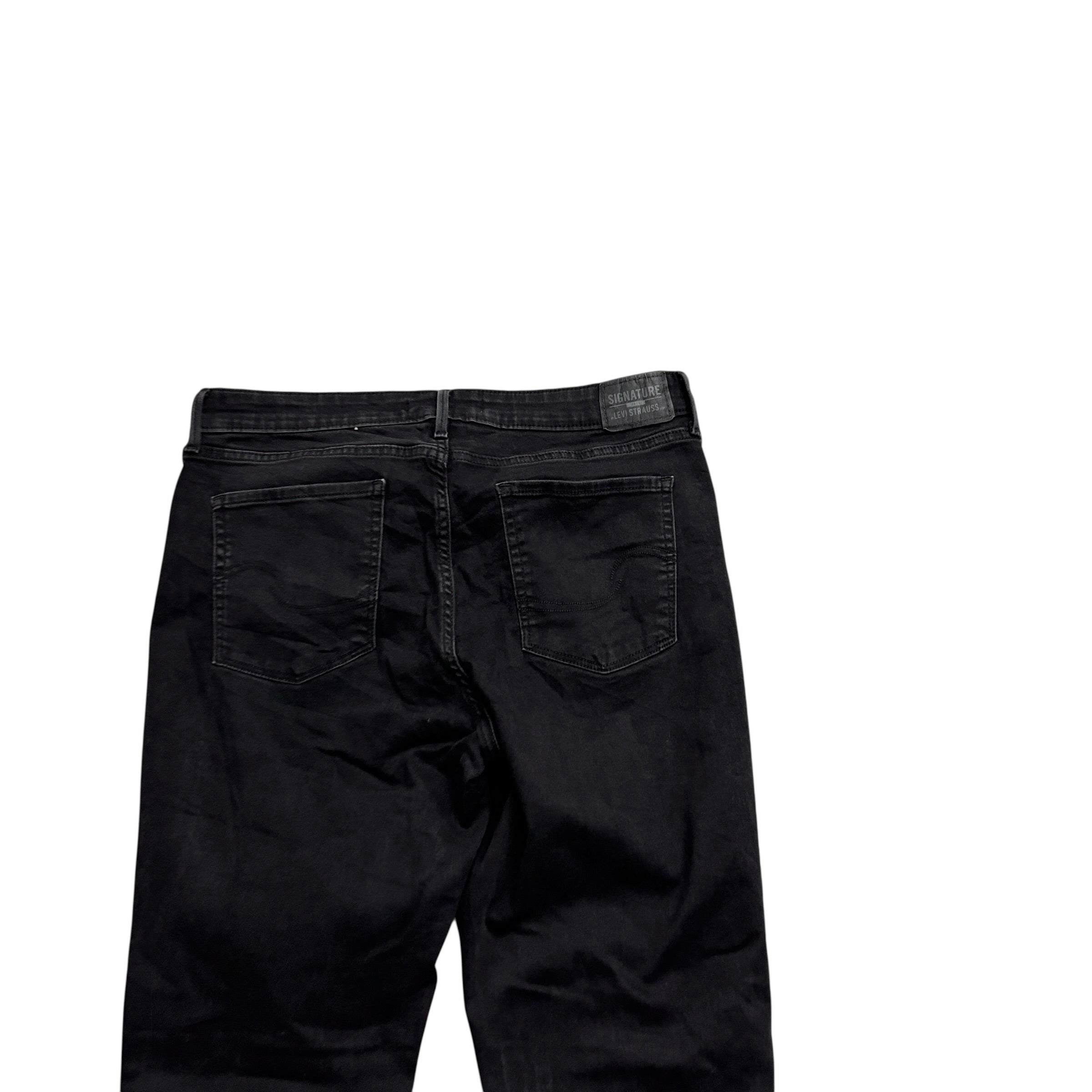 Levis Signature Jeans W33 L34 Womens Shaping Straight Fit Black Stretch (E)