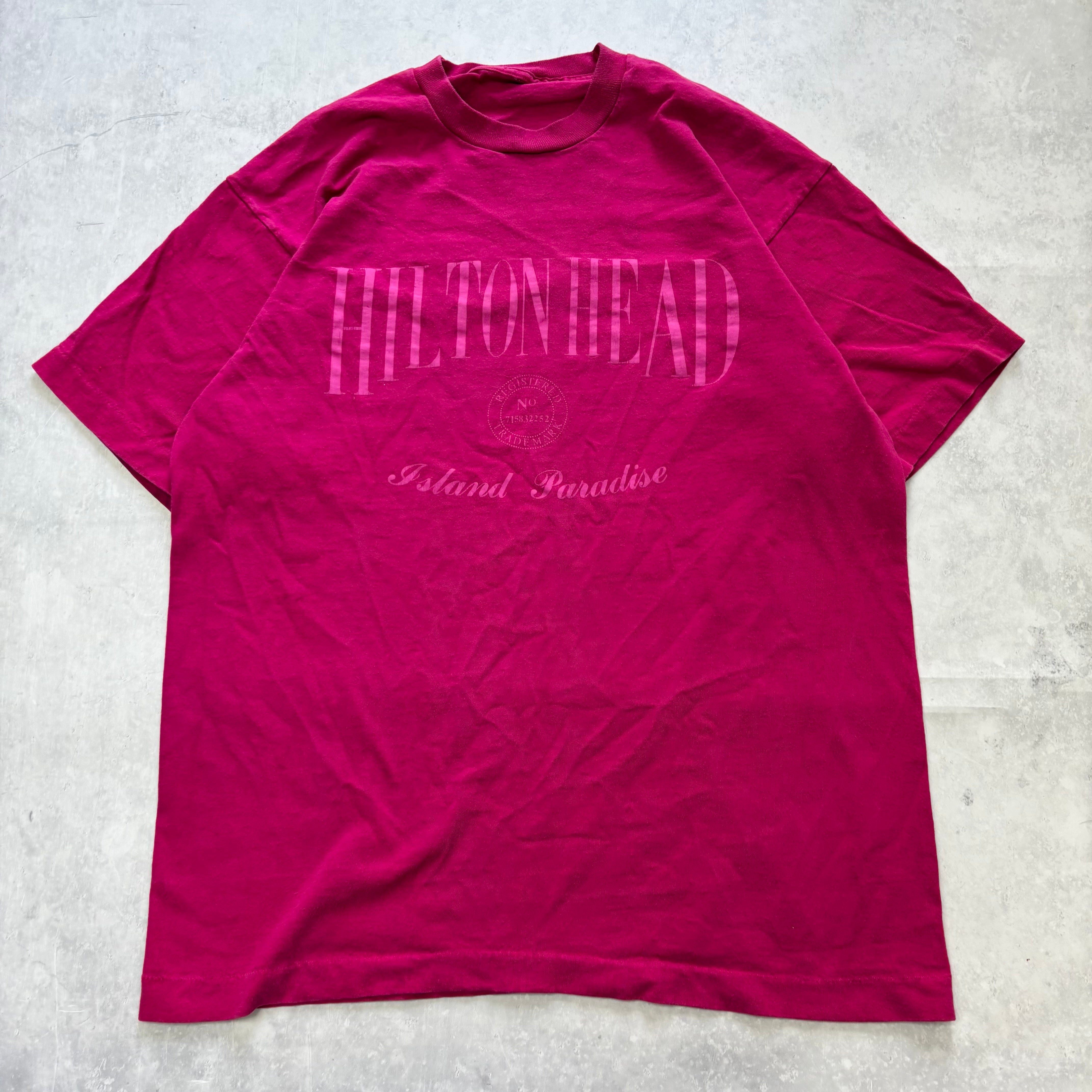 Vintage T Shirt Mens XL Pink Single Stitch Graphic Print 90s USA Tourist