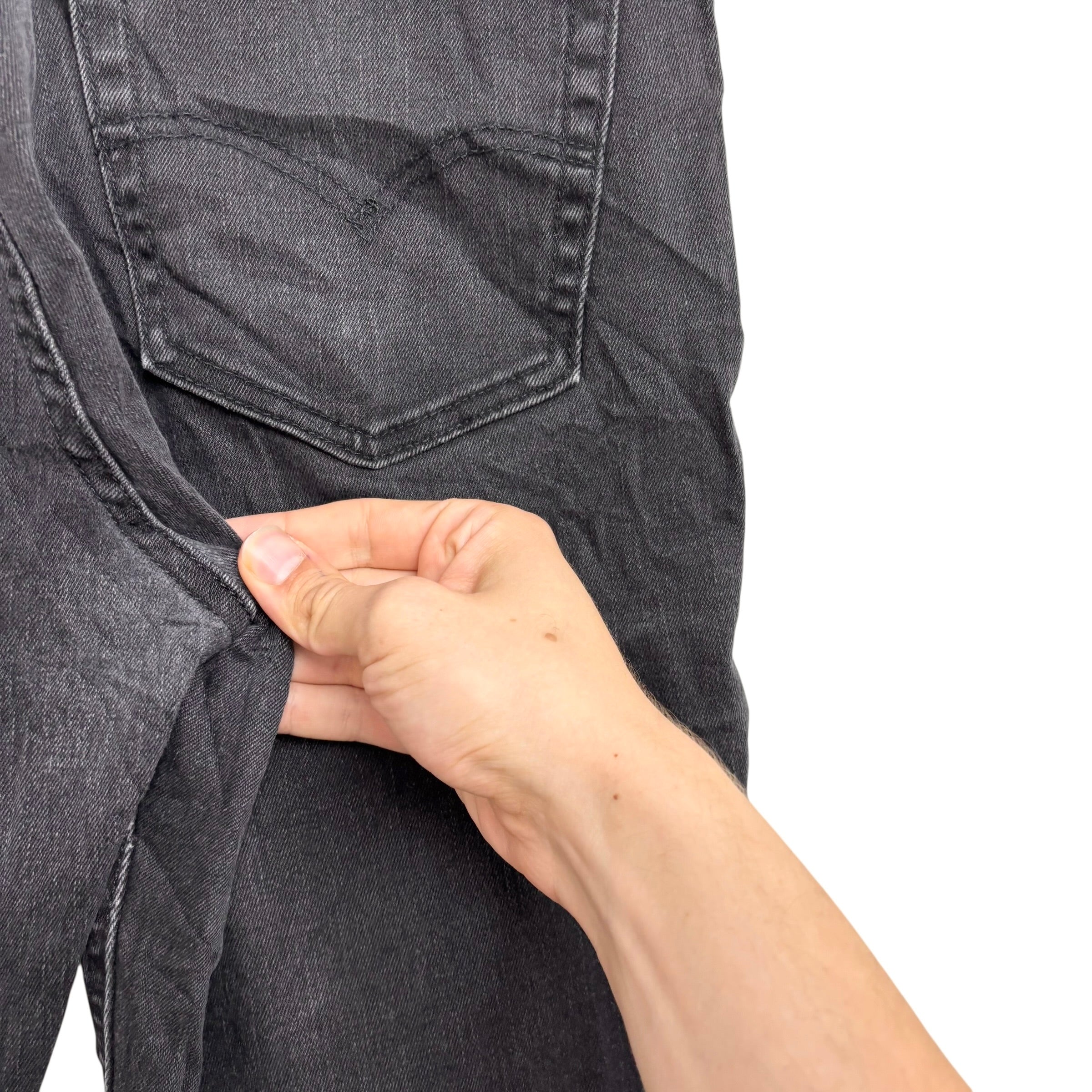 Levis 541 Jeans W32 L32 Mens Black Athletic Tapered Fit Stretch Denim