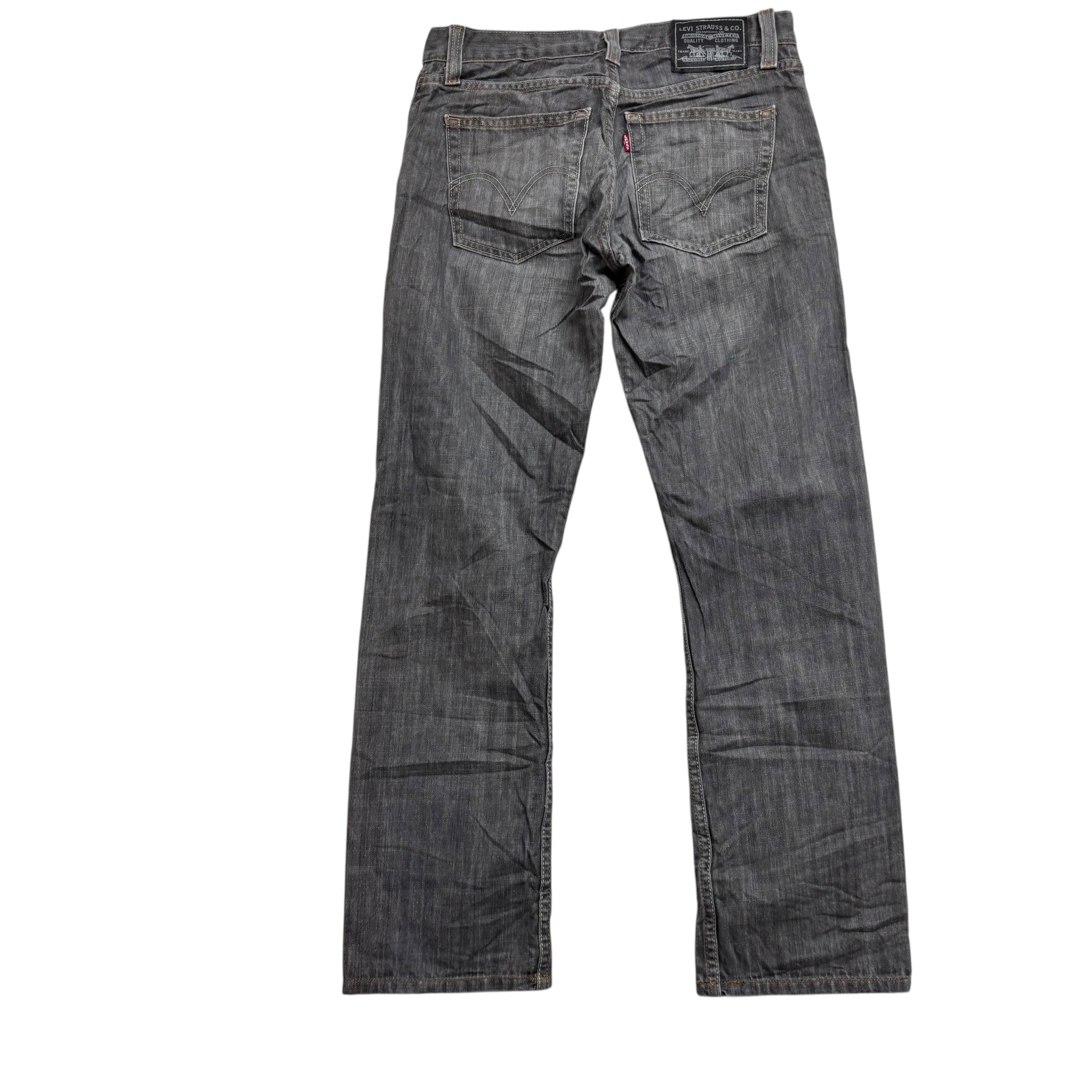Levis 514 Jeans W31 L32 Mens Grey Regular Straight Fit Vintage Denim (E)