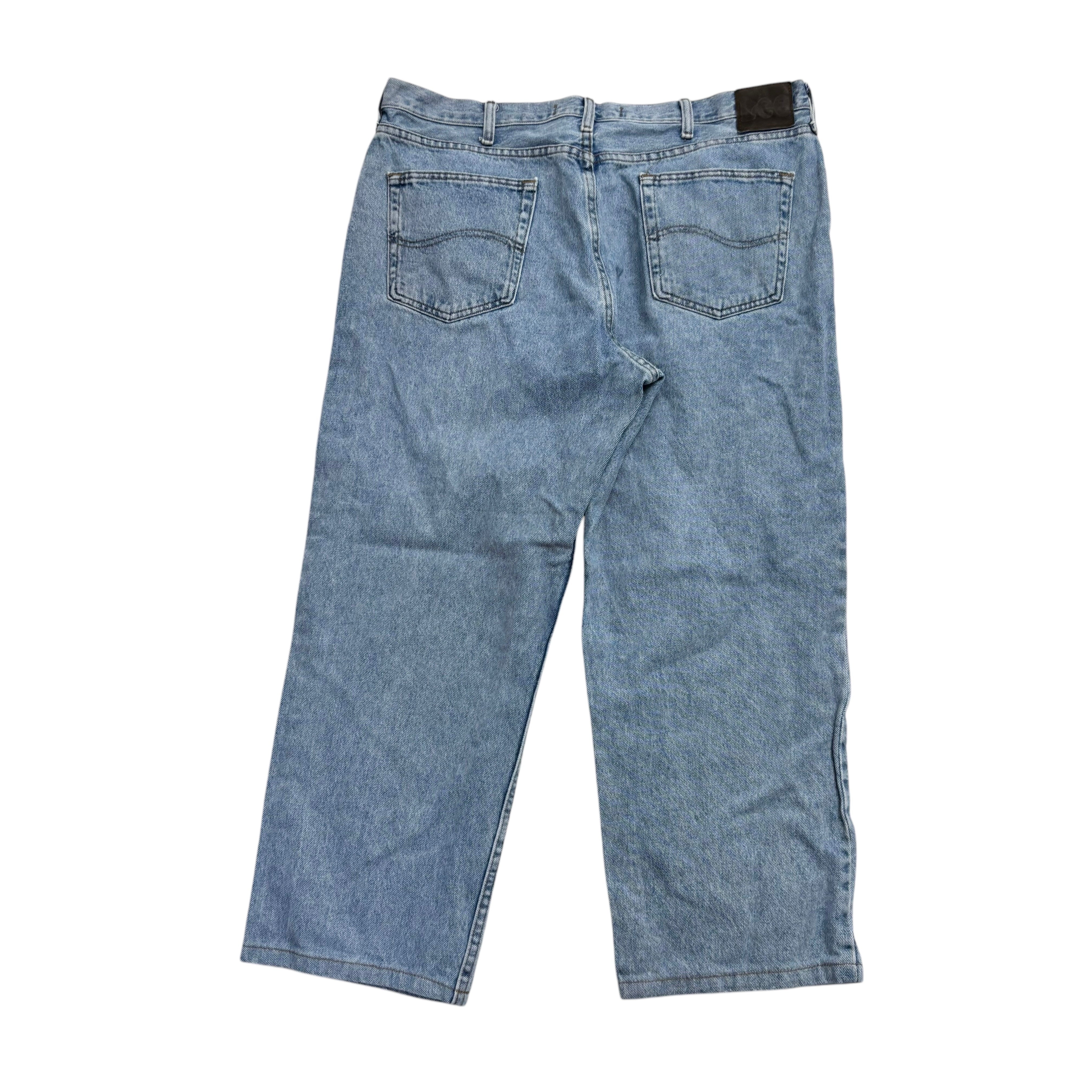 Lee Jeans W38 L27 Mens Light Blue Relaxed Straight Fit Vintage Denim (E)