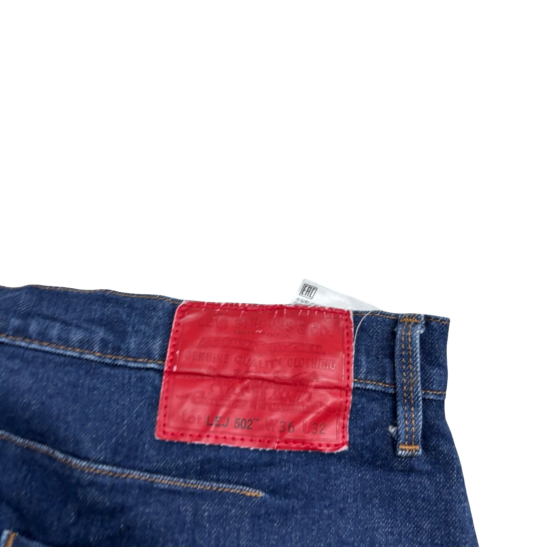 Levis 502 Engineered Jeans W36 L30 Mens Dark Blue Twisted Tapered Stretch (E)