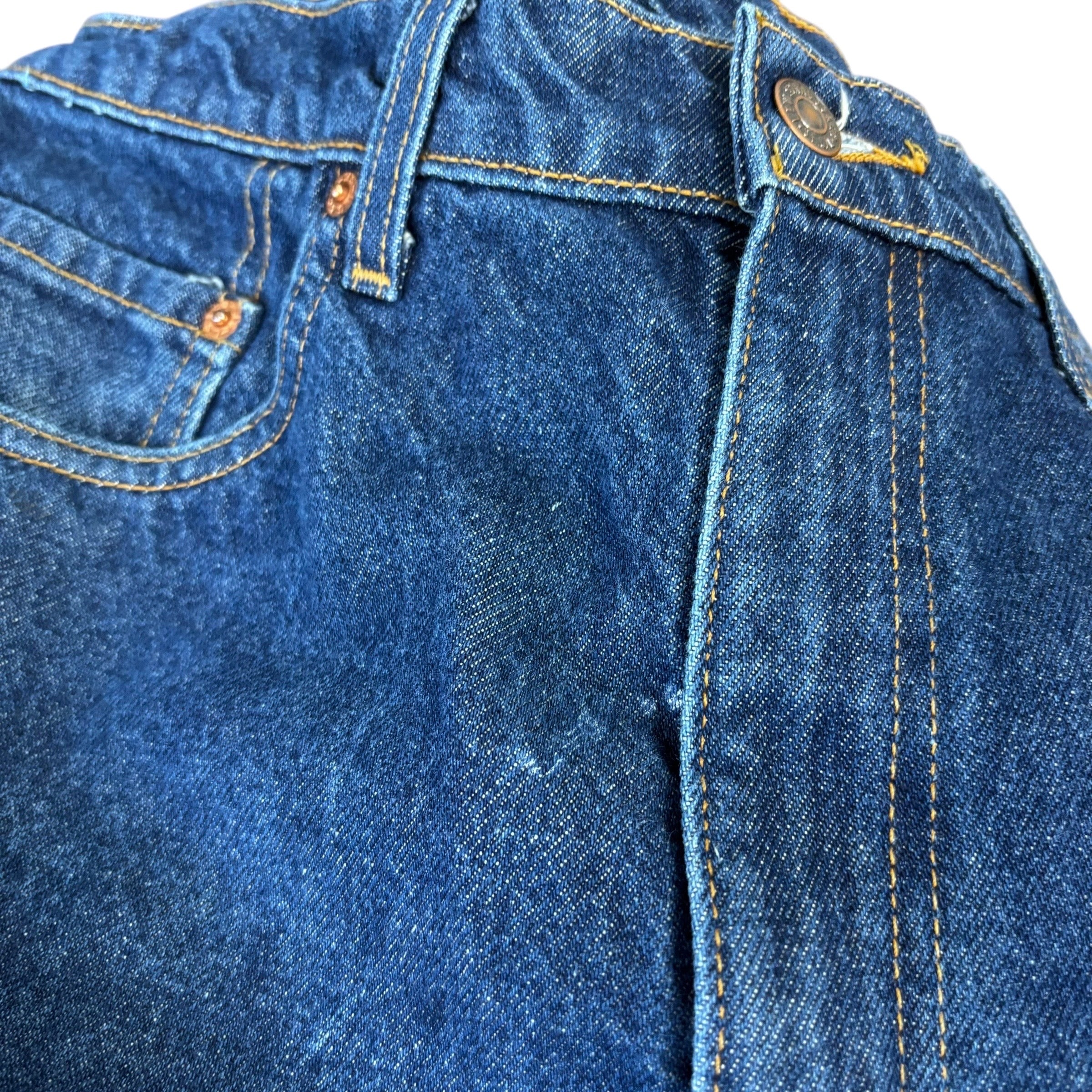 Levis 505 Jeans W32 L33 Mens Dark Blue Regular Straight Fit Vintage Denim