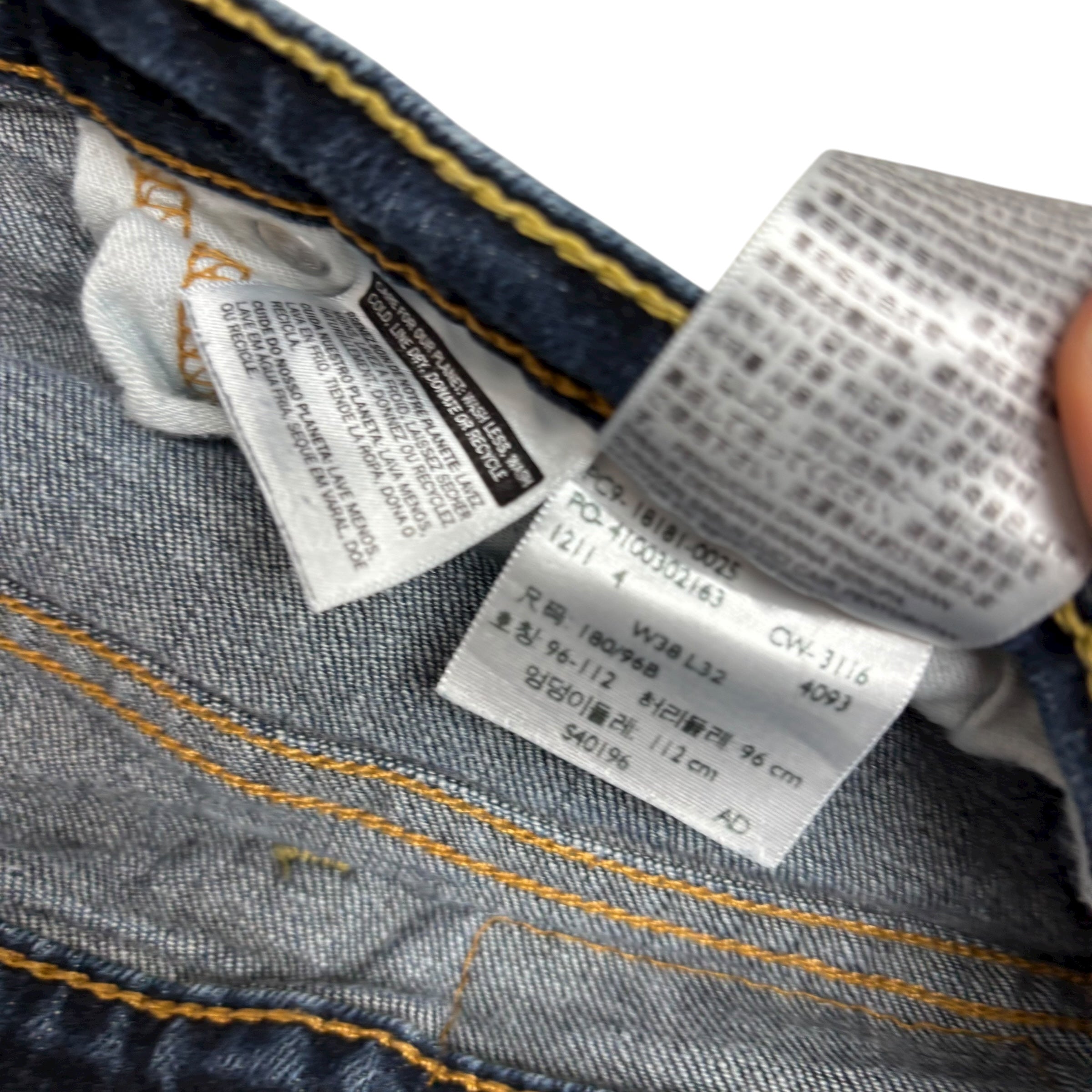 Levis 541 Jeans W36 L30 Mens Dark Blue Athletic Tapered Fit Stretch Denim