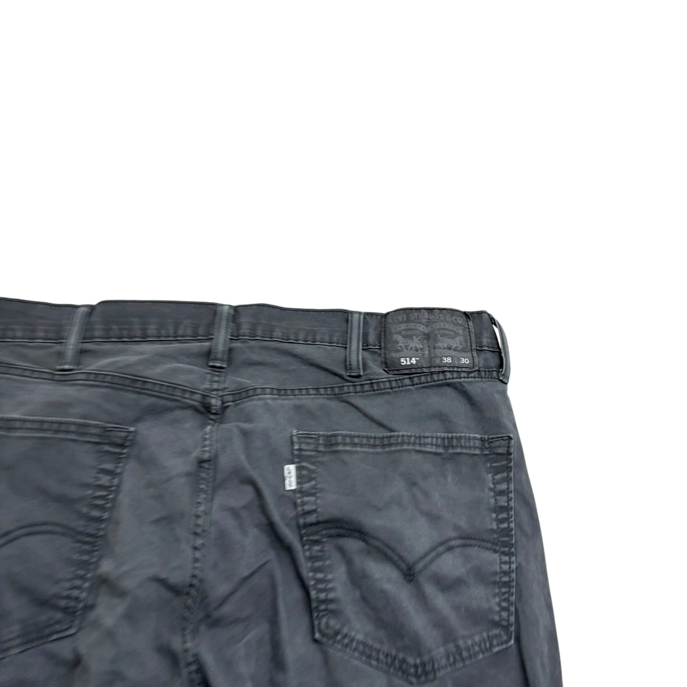 Levis 514 Chino Trousers W38 L30 Mens Grey Regular Straight Pants