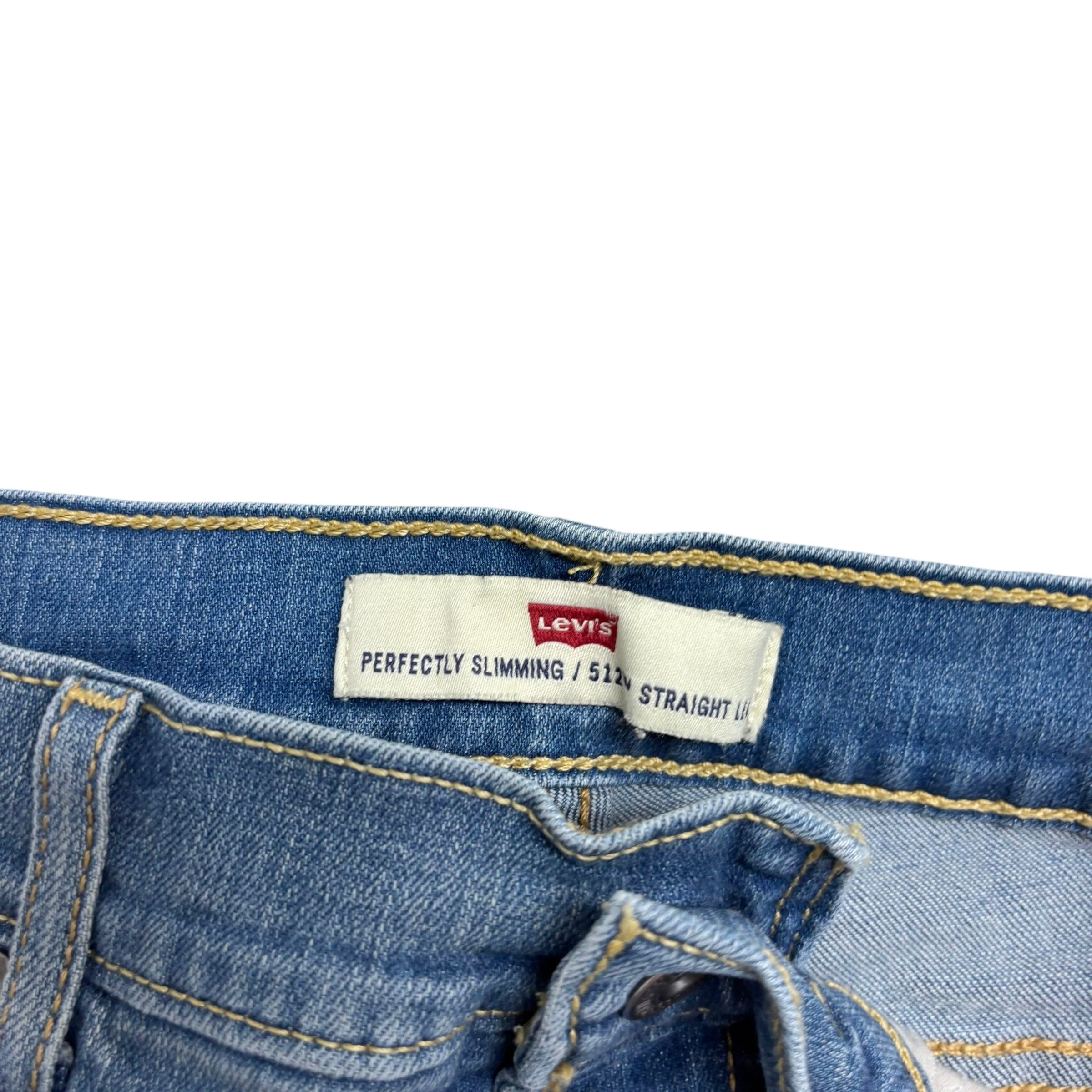 Levis 512 Jeans W28 L32 Womens Mid Blue Slimming Straight Stretch Vintage (E)