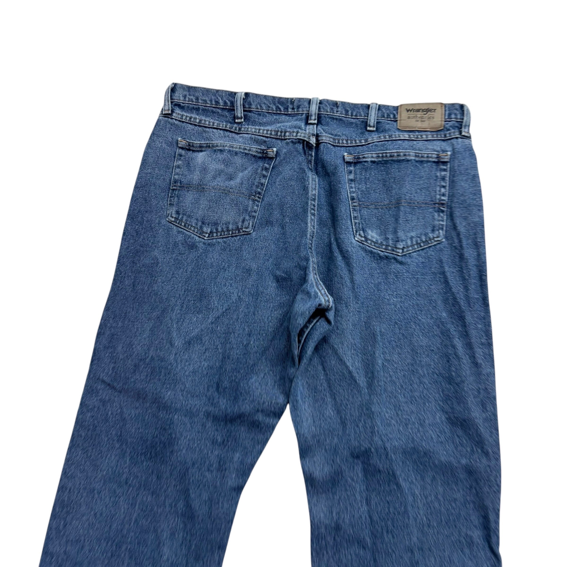 Wrangler Jeans W40 L29 Mens Mid Blue Relaxed Straight Fit Baggy Denim (E)