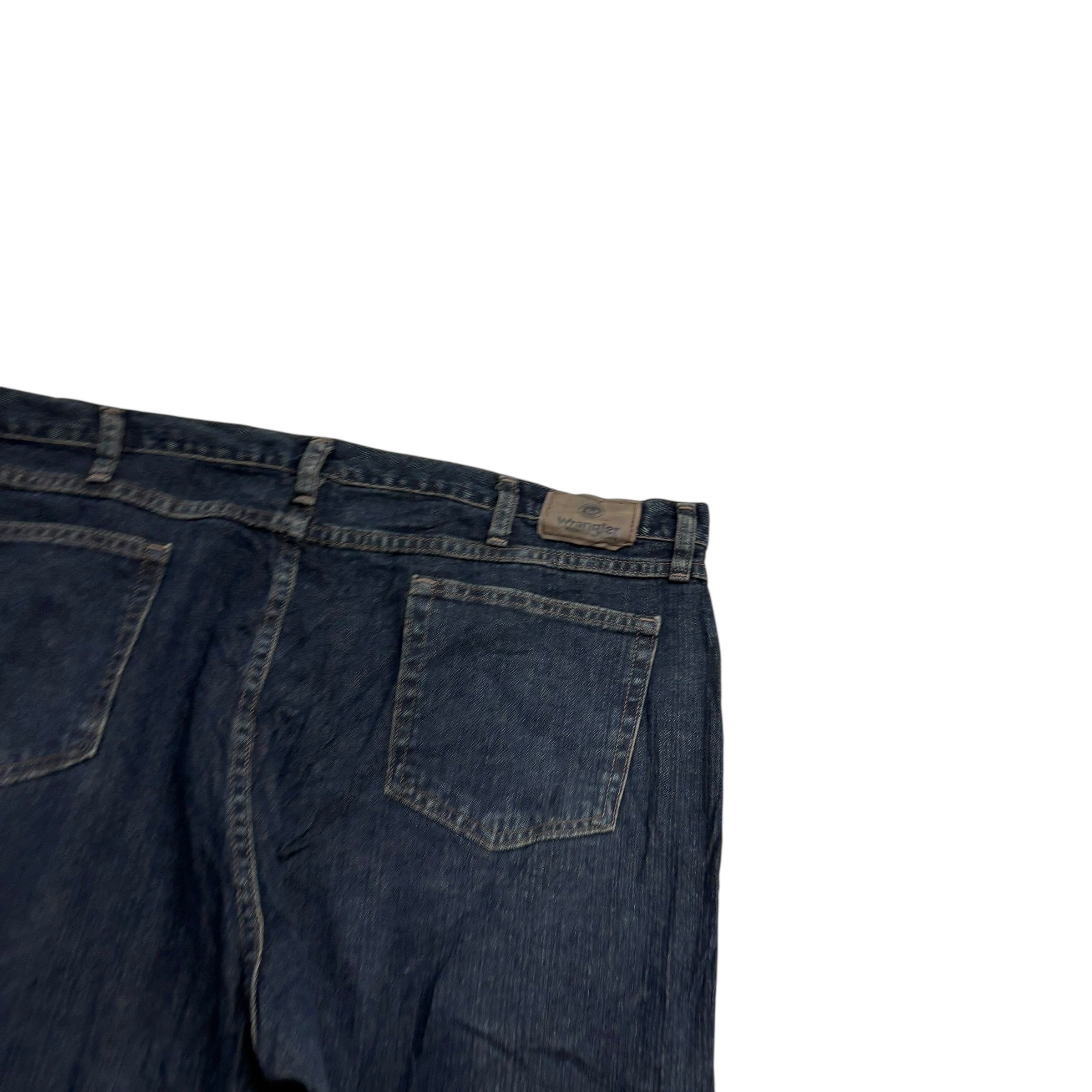 Wrangler Jeans W42 L32 Mens Dark Blue Baggy Relaxed Straight Fit Denim (E)